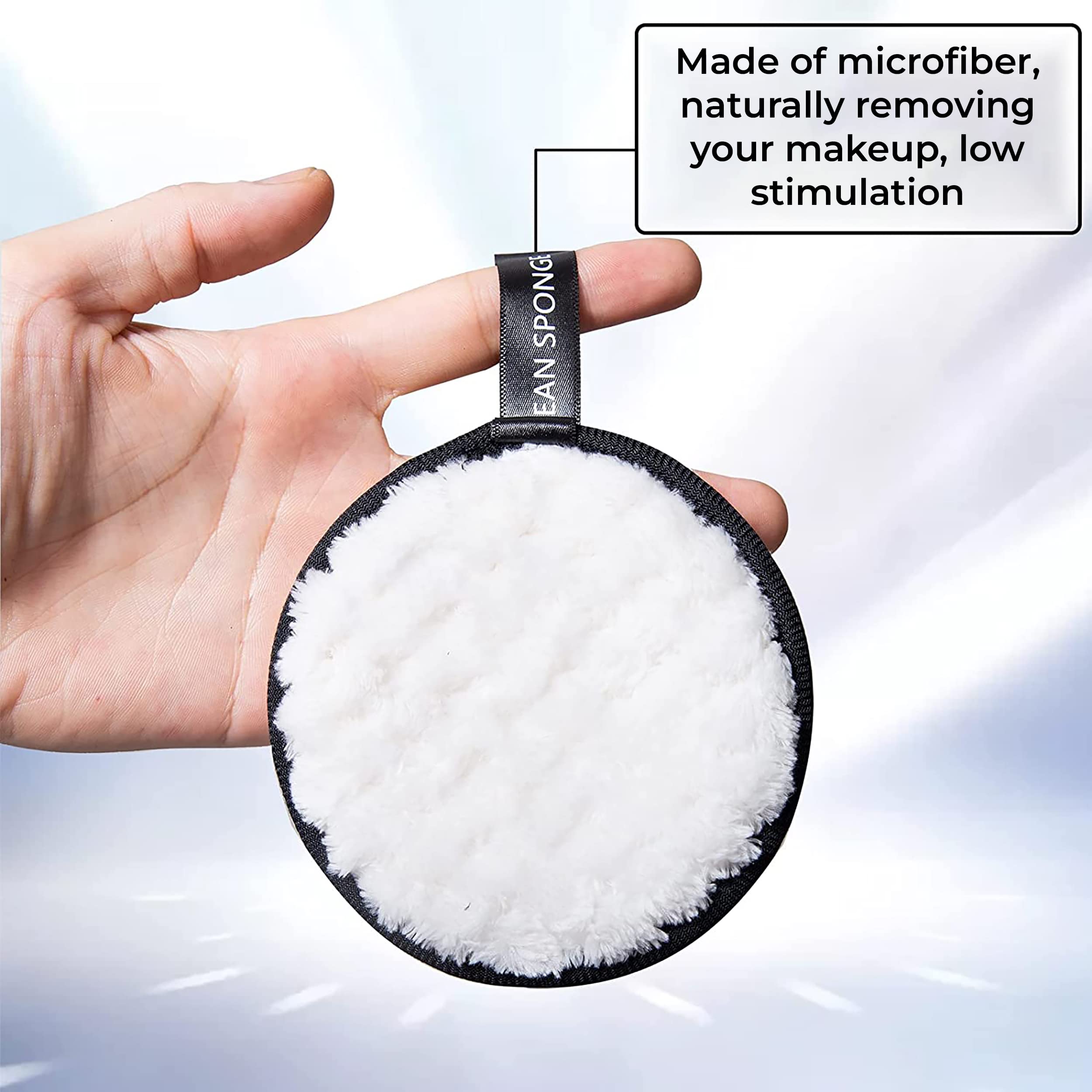 **MeeTo Reusable Makeup Remover Pads - Washable Microfiber Cloths for Heavy Makeup, Mascara & Foundation - 2 Pack (1 Small + 1 Medium) - Eco-Friendly & Gentle on Skin - Perfect for Travel & Daily Skincare Routine**