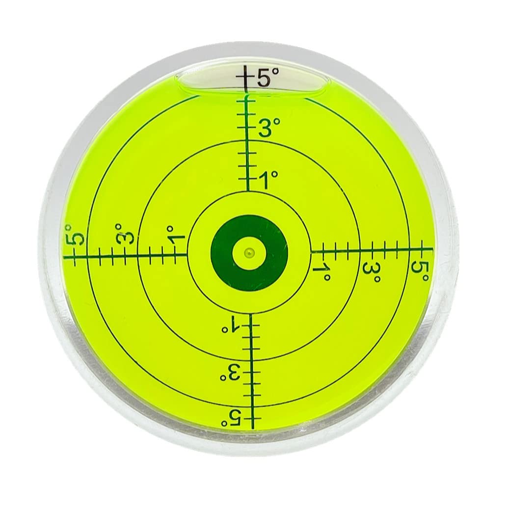 WOYISEPG 1Pc RV Standard Bubble Level 75x12MM - Circular Spirit Level for RV, Travel Trailer, Motorhome, Camper Leveling | Perfect for Camping, Photography Tripods & Camera Setup