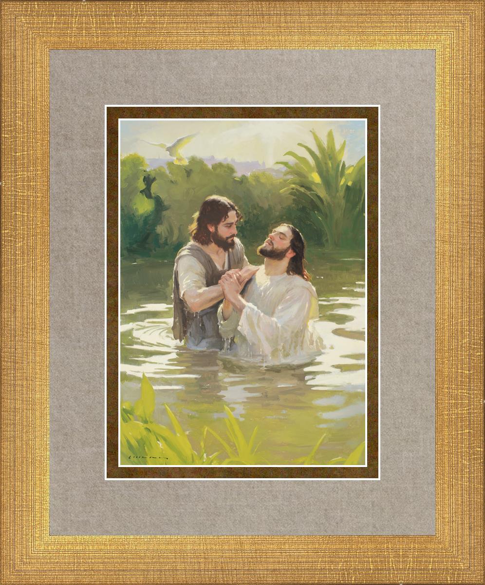 Baptism of The Savior - Religious Christian Wall Art for Home & Church Decor - Perfect for Baptism Ceremonies & Spiritual Inspiration