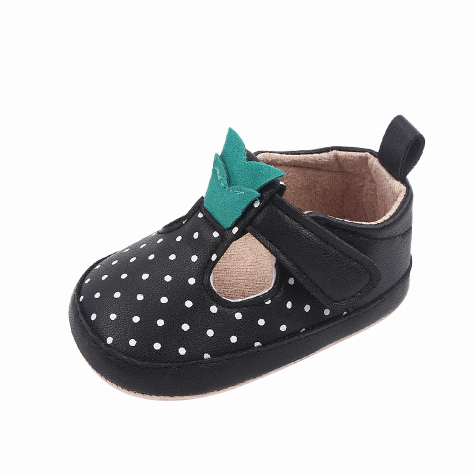 **Non-Slip Breathable Toddler Sandals for Boys & Girls - Soft Sole Baby Shoes with Polka Dots (Black, 12 Months) - Perfect for Beach, Park & Playtime**