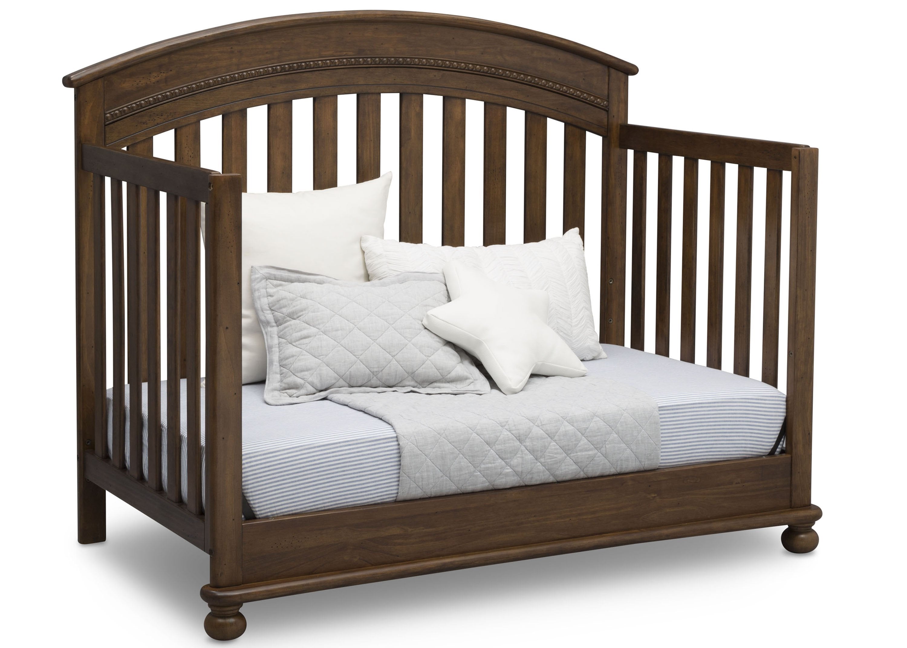 Aden 4-in-1 Convertible Baby Crib - Toddler Bed, Daybed & Full-Size Bed - Safe & Stylish Nursery Furniture for Newborns to Teens - Perfect for Bedrooms, Daycare & Guest Rooms