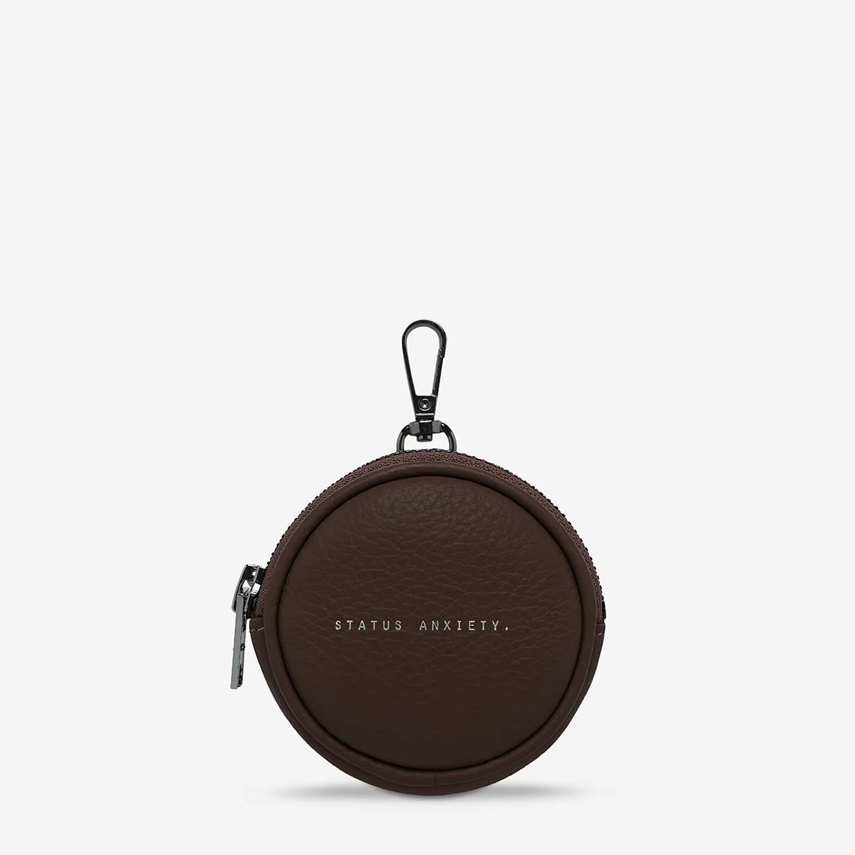 Status Anxiety Go With Me Leather Pouch in Cocoa - Premium Travel Wallet for Passport, Cards & Cash - Perfect for Business Trips & Everyday Use