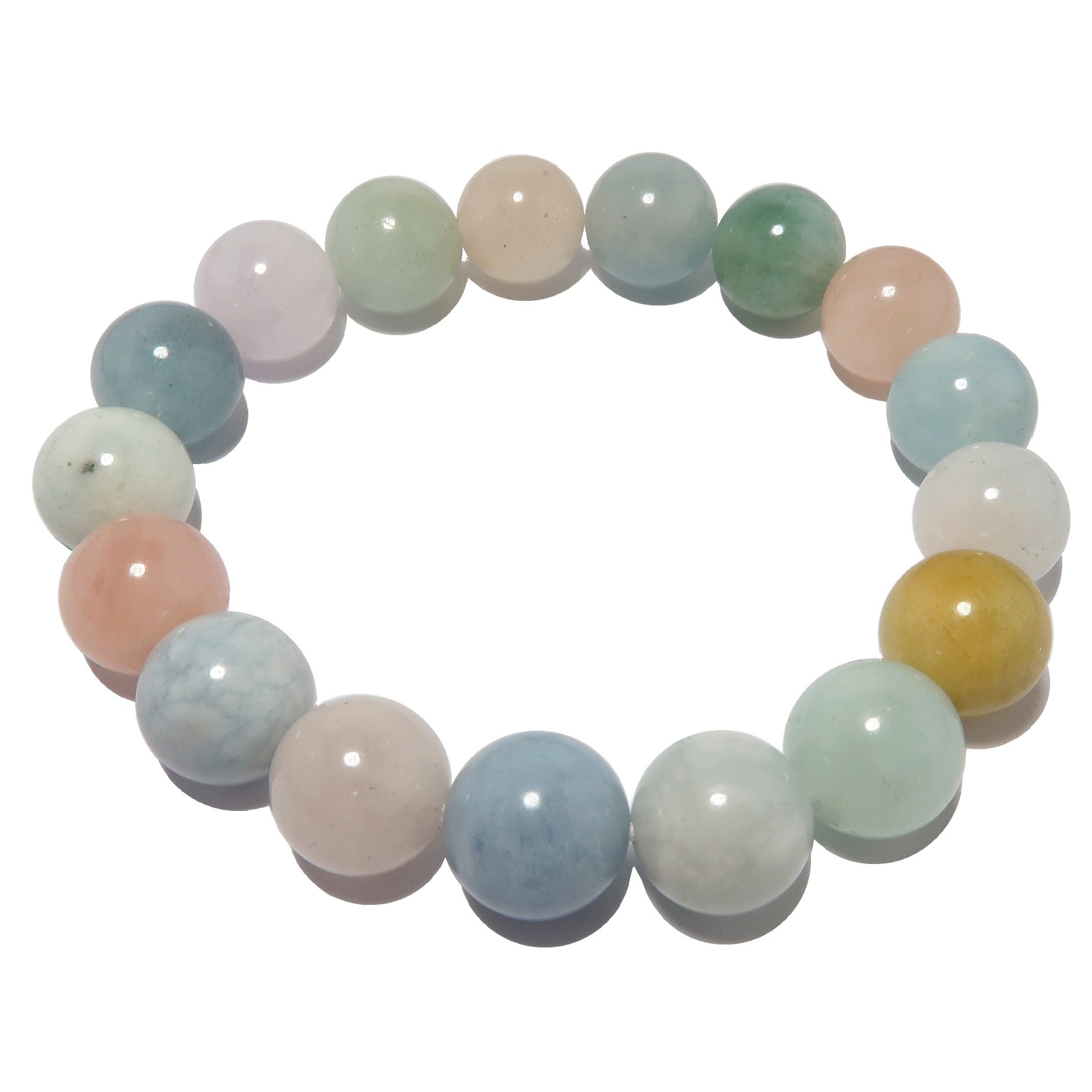 Natural Beryl Gemstone Bracelet - Aquamarine, Morganite & Heliodor Beads for Women | Elegant Jewelry Gift for Birthday, Anniversary & Special Occasions
