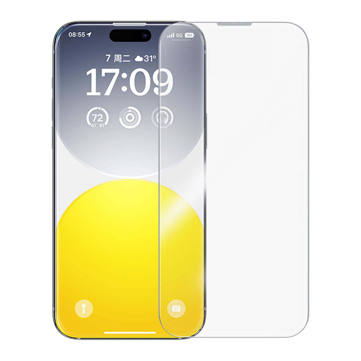Baseus Diamond Series Tempered Glass Screen Protector for iPhone 15 Pro - Ultra Clear, Anti-Scratch, Bubble-Free Installation - Perfect for Work, Travel & Everyday Protection