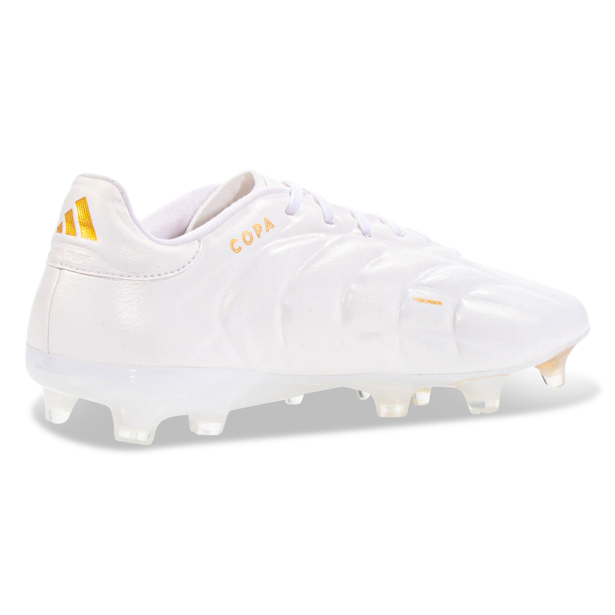 adidas Copa Pure 2 Elite FG Soccer Cleats for Men - White/Metallic Gold Football Boots with Firm Ground Studs - Perfect for Professional Matches & Training Sessions