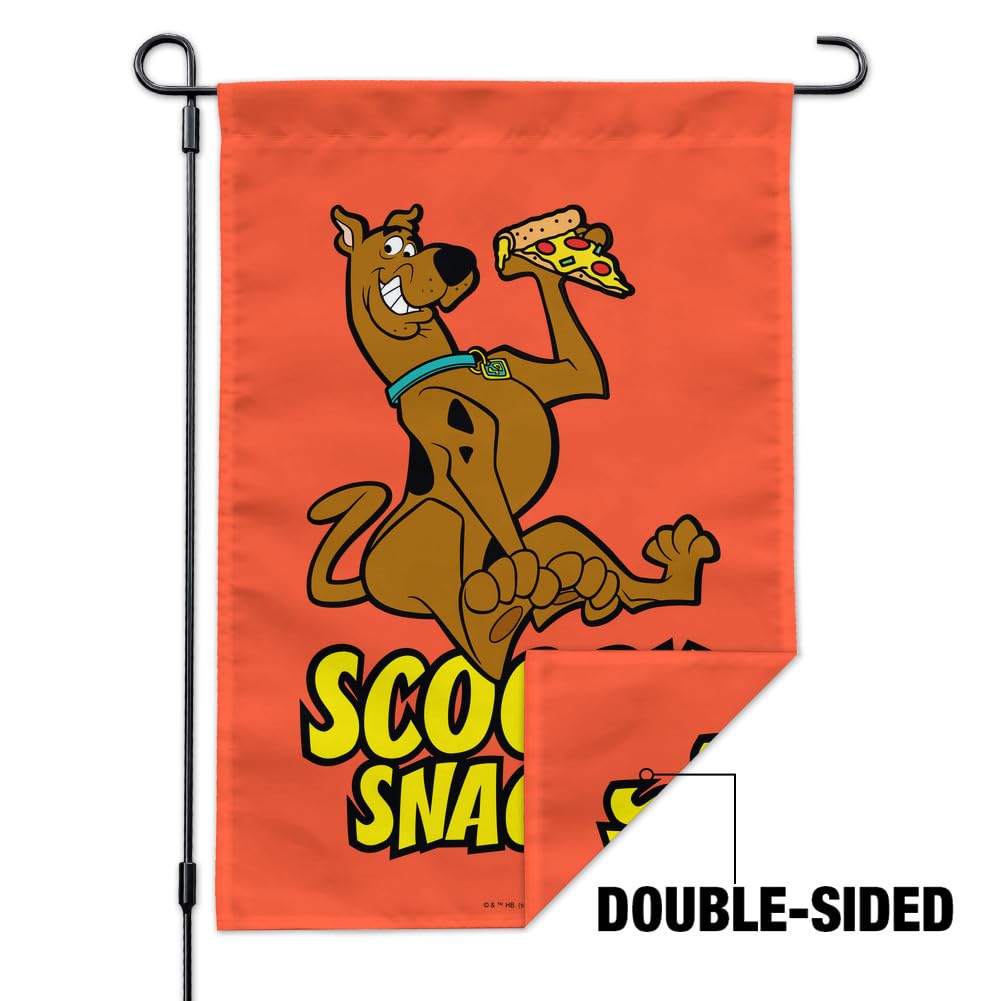 Scooby Snacks Themed Garden Yard Flag - Fun Cartoon Decor for Outdoor Lawn, Patio, and Porch - Perfect for Dog Lovers and Cartoon Fans