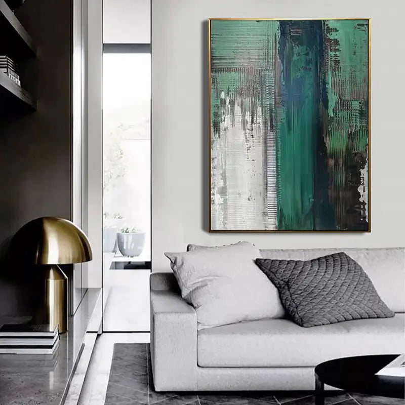 Abstract Painting #AB 011 - Modern Wall Art Decor for Living Room, Bedroom & Office | Handmade Canvas Artwork