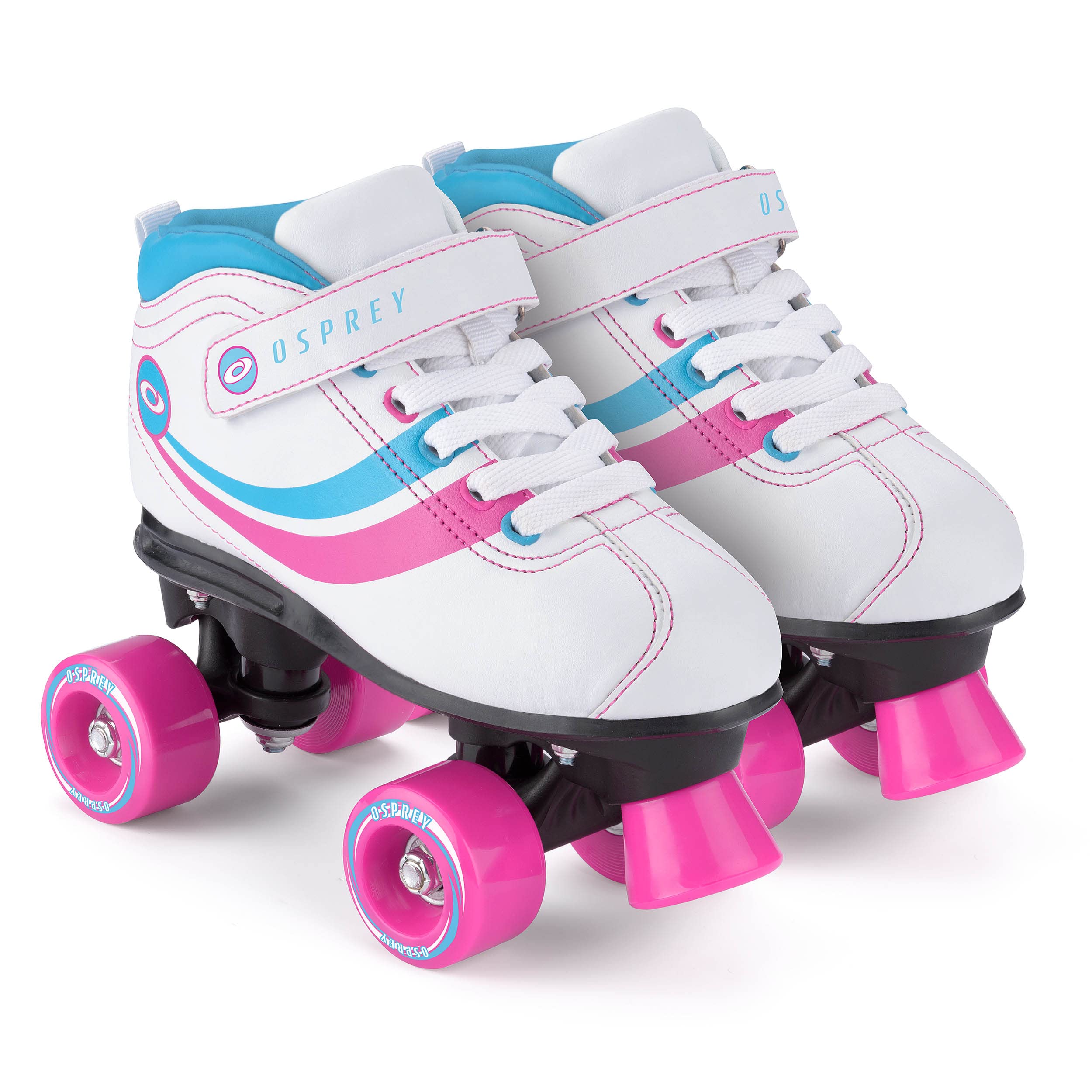 Osprey Disco Quad Roller Skates for Adults & Kids - Retro Style Roller Boots with ABEC 7 Bearings, Adjustable Sizes & Multiple Colors - Perfect for Indoor Rinks, Outdoor Trails & Roller Disco Parties