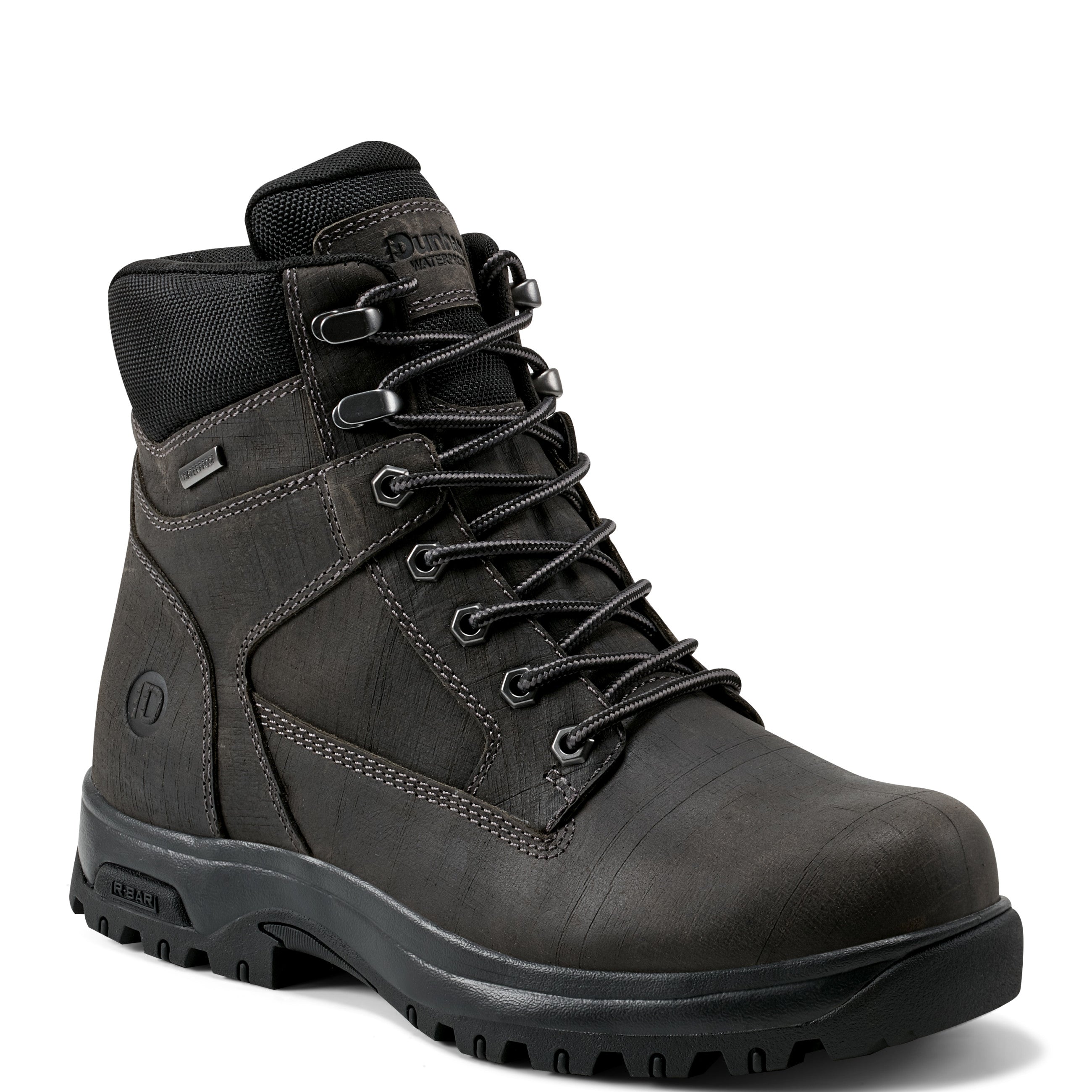 Men's 8000Works Waterproof 6 Inch Plain Toe Work Boots - Durable Slip Resistant Safety Shoes for Construction, Hiking & Outdoor Activities