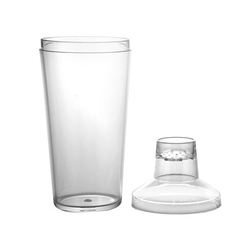 3 Piece Cocktail Shaker Set - 16oz Plastic Bar Tools for Mixing Drinks - Perfect for Home Bars, Parties & Professional Bartenders