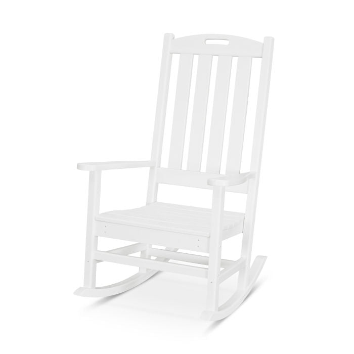 POLYWOOD Nautical Porth Rocking Chair - All-Weather Outdoor Furniture - Perfect for Patio, Deck, Garden & Porch Relaxation