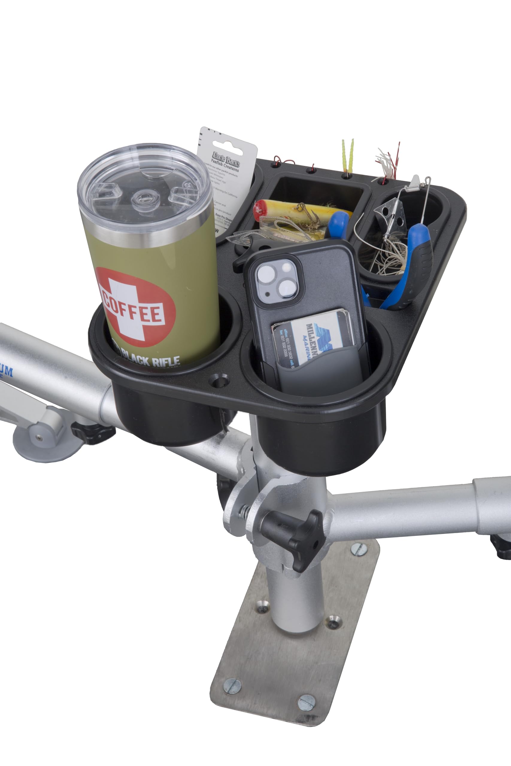 Millennium Marine Sidekick Cup Holder - Boat Drink Holder for Fishing, Boating & Marine Use - Non-Slip Beverage Cup Mount for Coolers, Kayaks & Outdoor Activities