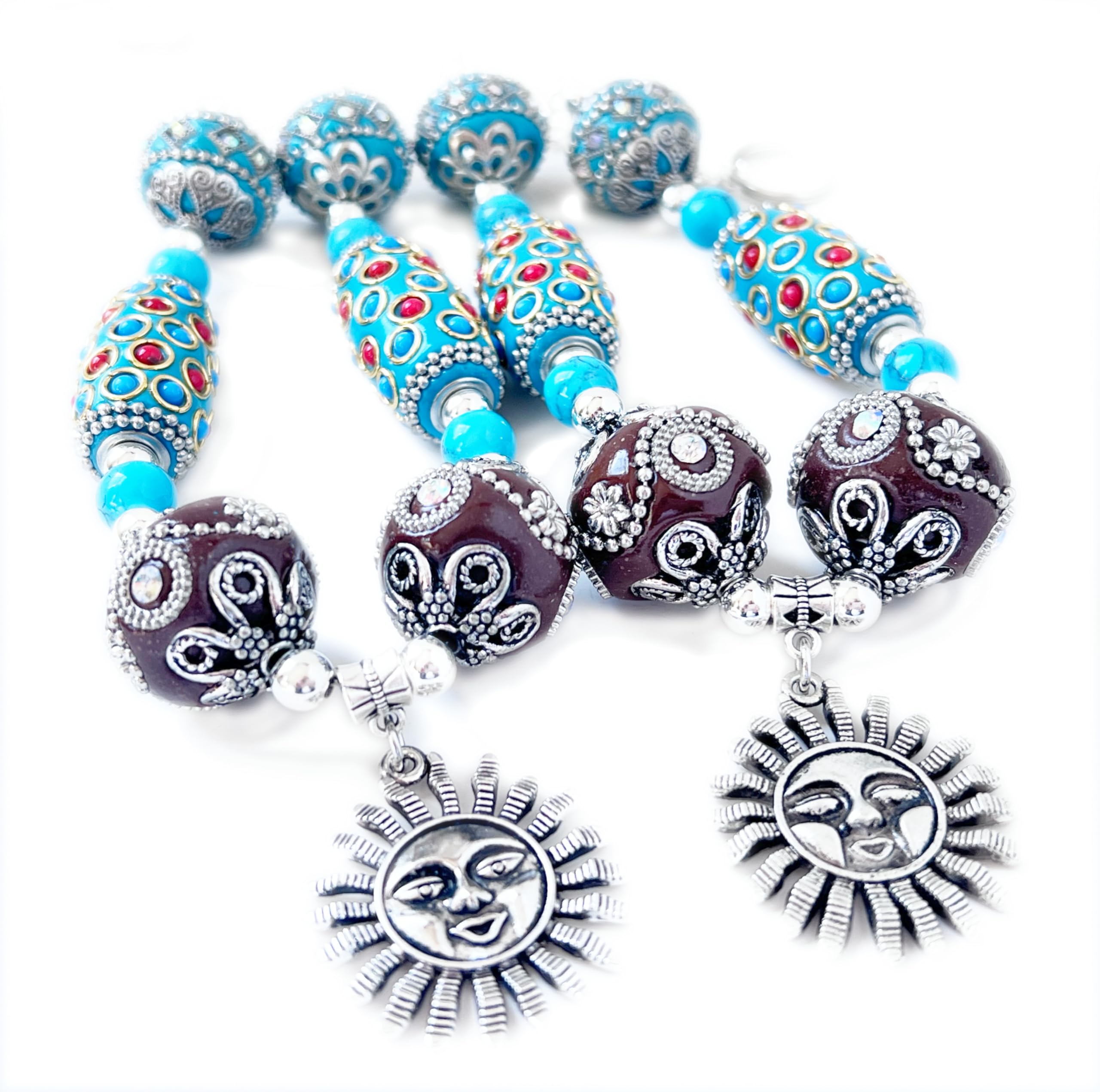 Celestial Curtain Tiebacks for Bedroom - Vintage Shabby Chic Home Decor - Sun Moon Star Window Treatments - Perfect for Boho, Farmhouse & Cottage Style Rooms