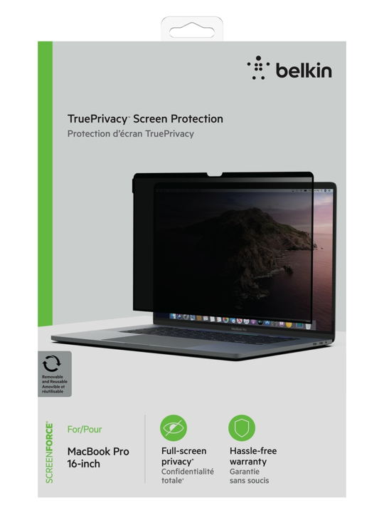 Belkin Removable Privacy Screen Protector for MacBook Pro 16 Inch - Anti-Glare & Anti-Scratch - Perfect for Office, Travel & Public Use