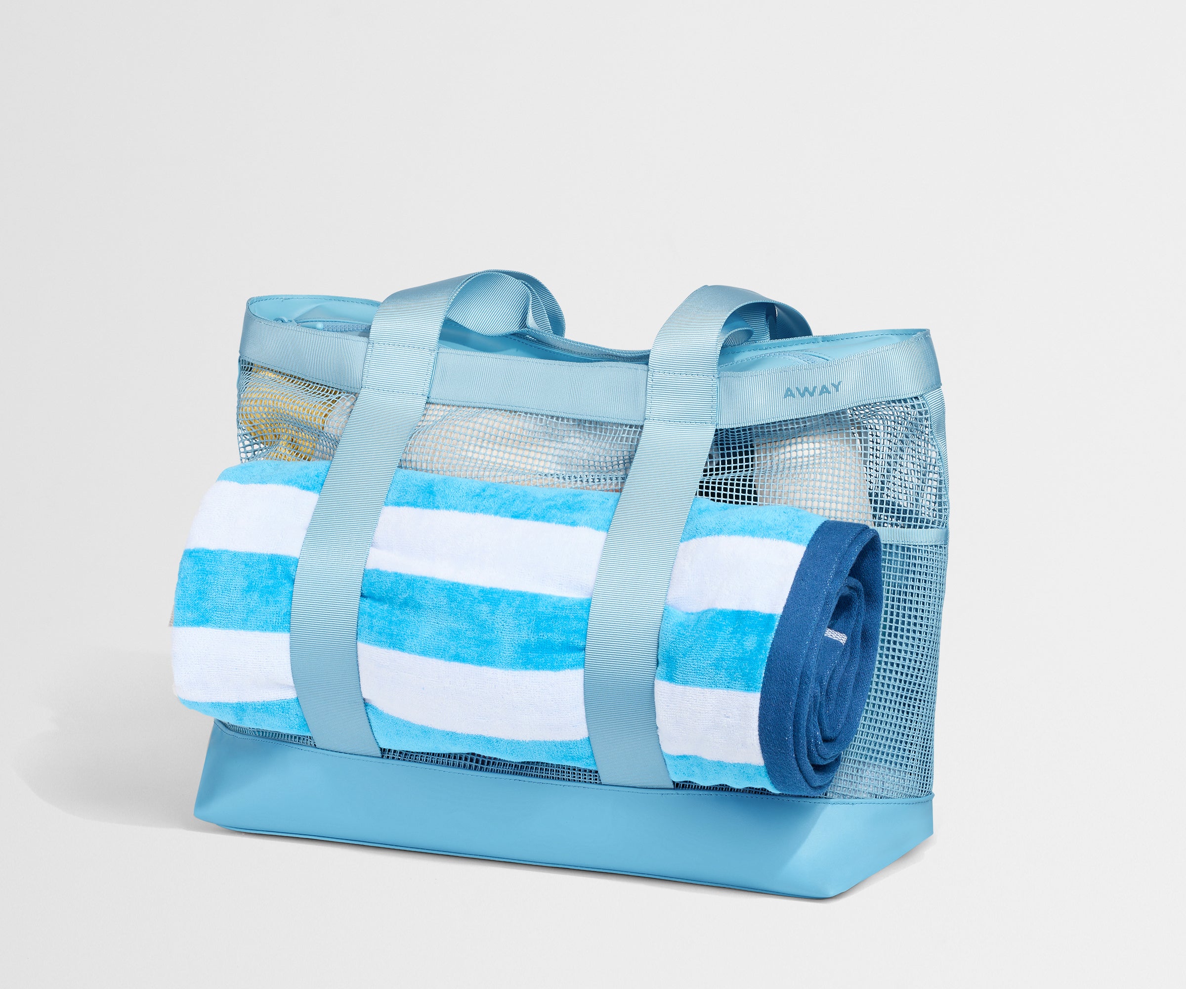 Stylish Seaside Blue Beach Tote Bag - Large Waterproof Summer Tote for Women - Perfect for Beach Trips, Poolside Lounging & Vacation Essentials
