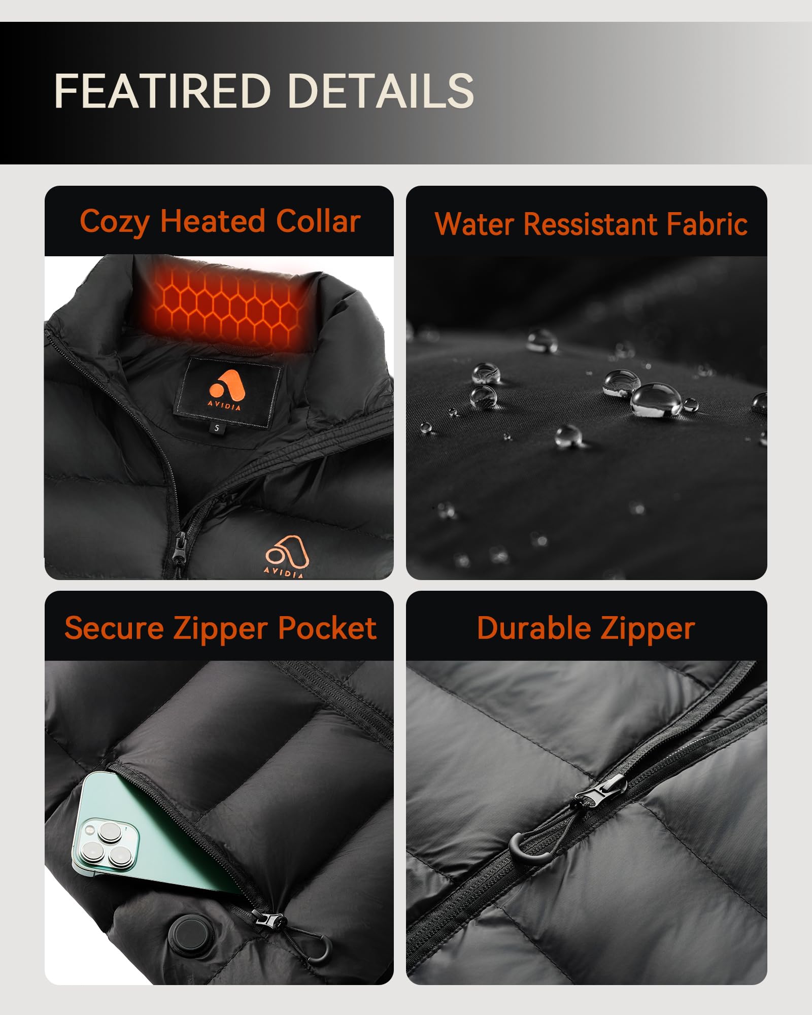 Heated Vest for Men with Rechargeable Battery Pack - Lightweight Fast Heating Winter Jacket - Perfect Christmas Gift for Him - Great for Outdoor Activities, Hiking & Cold Weather