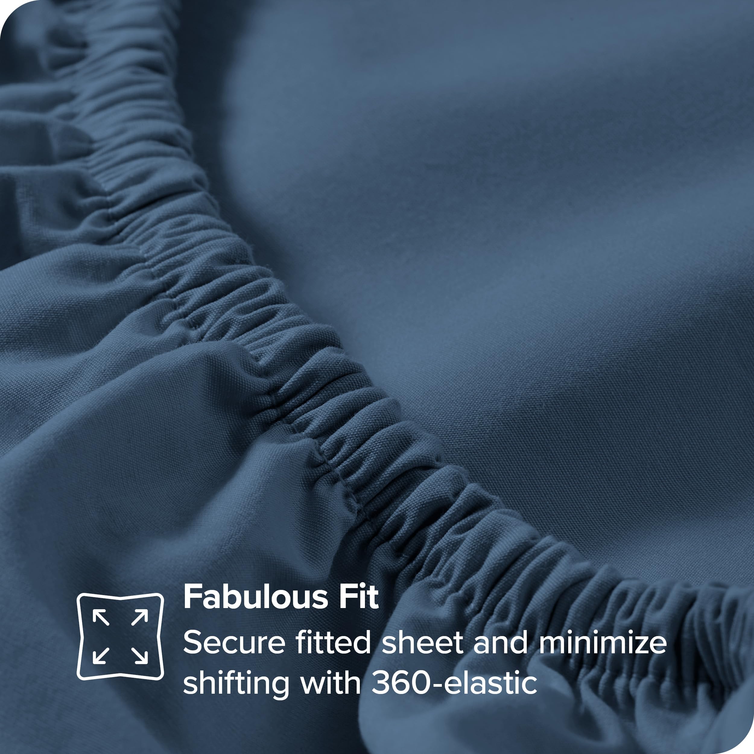 Bare Home 100% Organic Cotton Queen Sheet Set - 300 Thread Count Percale Weave - Lightweight & Breathable Bedding - Includes Fitted Sheet, Flat Sheet & Pillowcases - Perfect for Hot Sleepers & All-Season Comfort (Queen Size, Bering Sea)