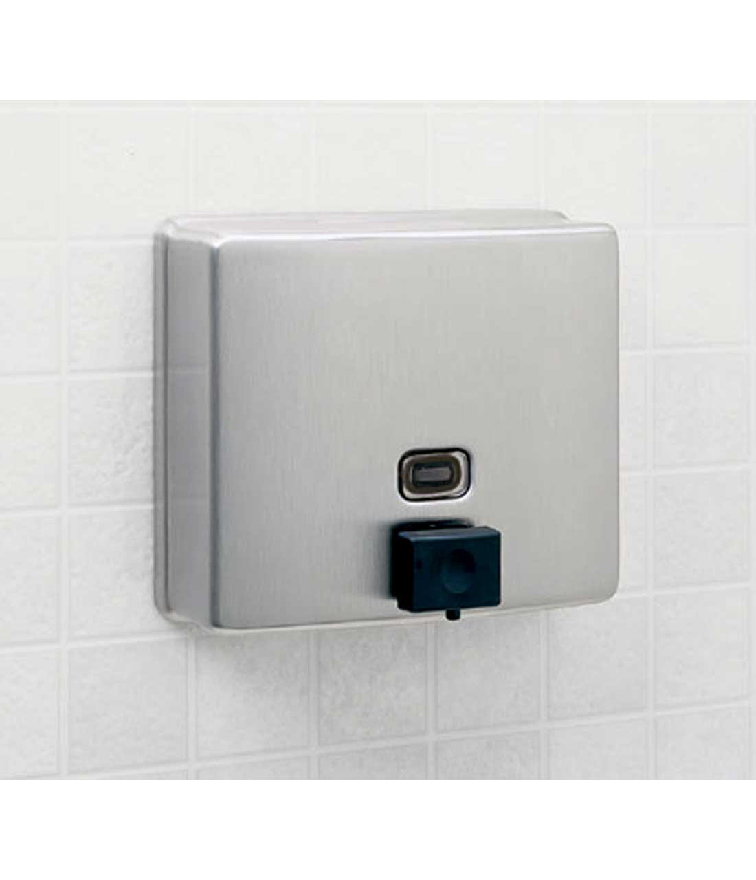 Bobrick B-4112 Contura Series Wall-Mounted Liquid Soap Dispenser - Commercial Grade for Restrooms, Hospitals, and Office Buildings