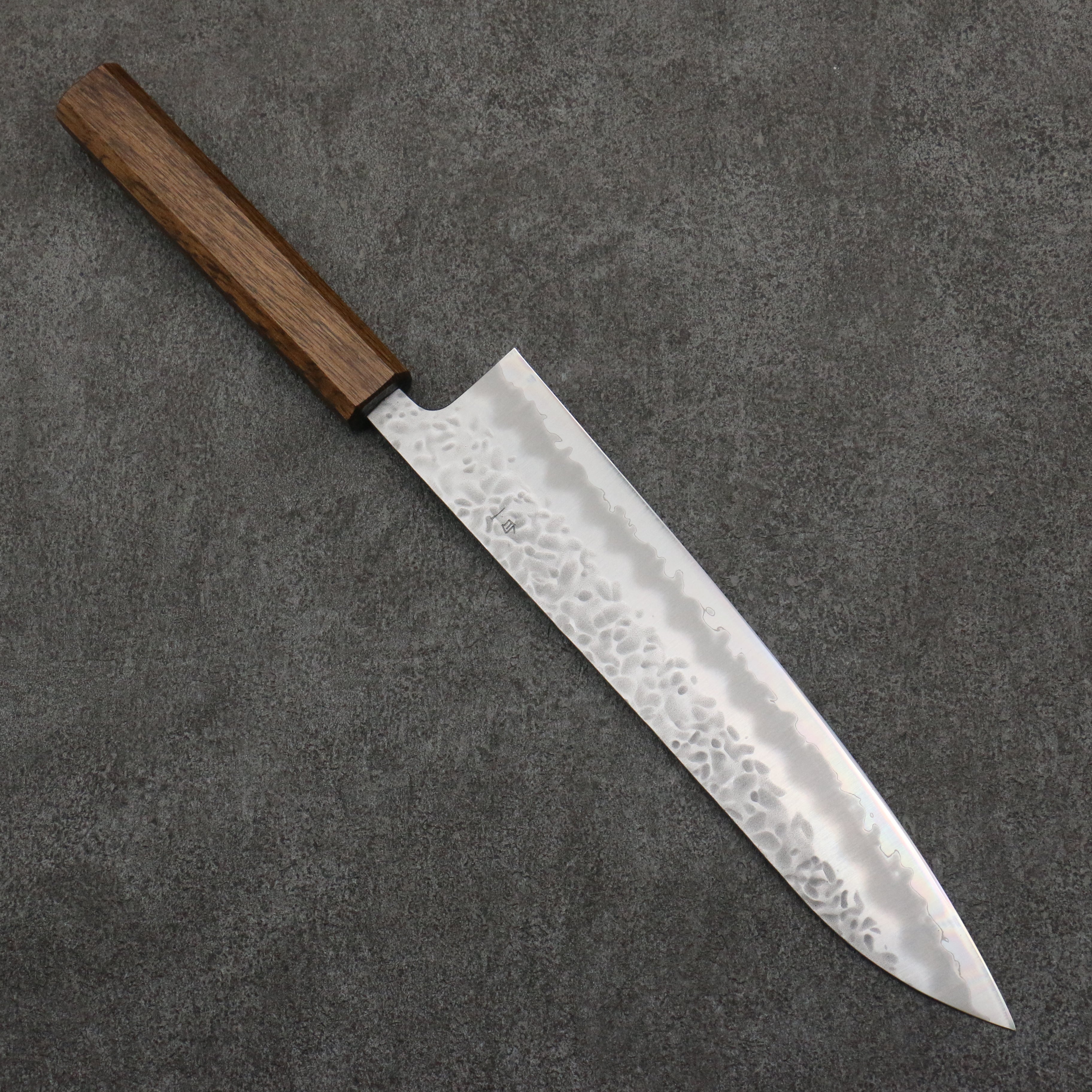 Premium OUL White Steel No.1 Hammered Gyuto Chef Knife 240mm - Japanese Oak Handle for Professional Chefs & Home Cooking - Perfect for Slicing, Dicing & Precision Cutting
