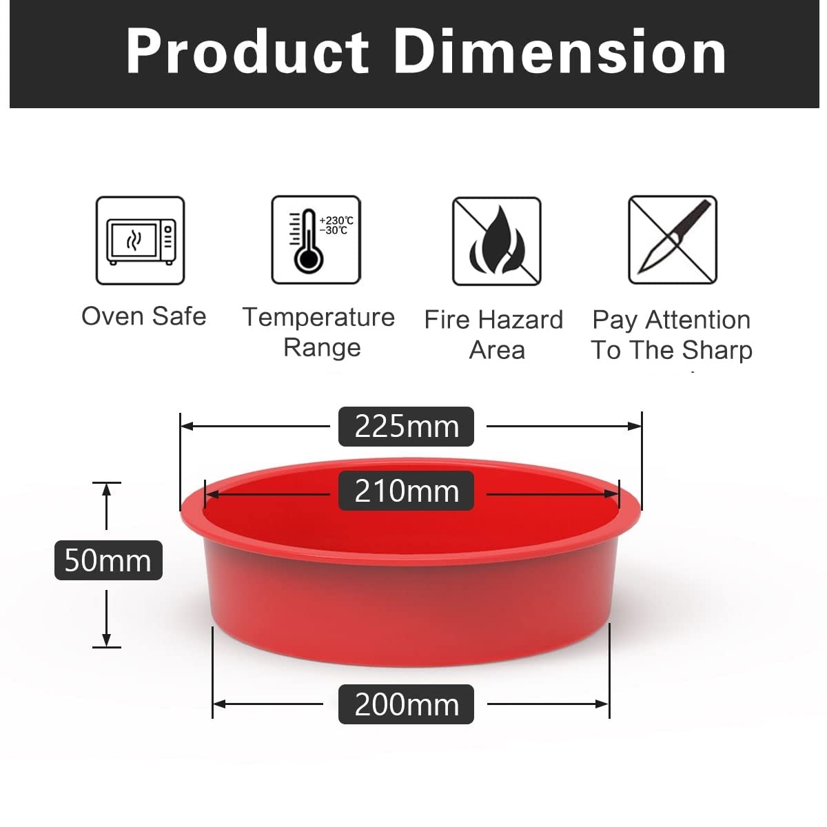 Non-Stick Silicone Cake Pan Set of 2 - 8 Inch Round Baking Molds (20cm) for Layer Cakes, Cheesecakes & Desserts - Perfect for Home Baking, Party Treats & Holiday Cooking