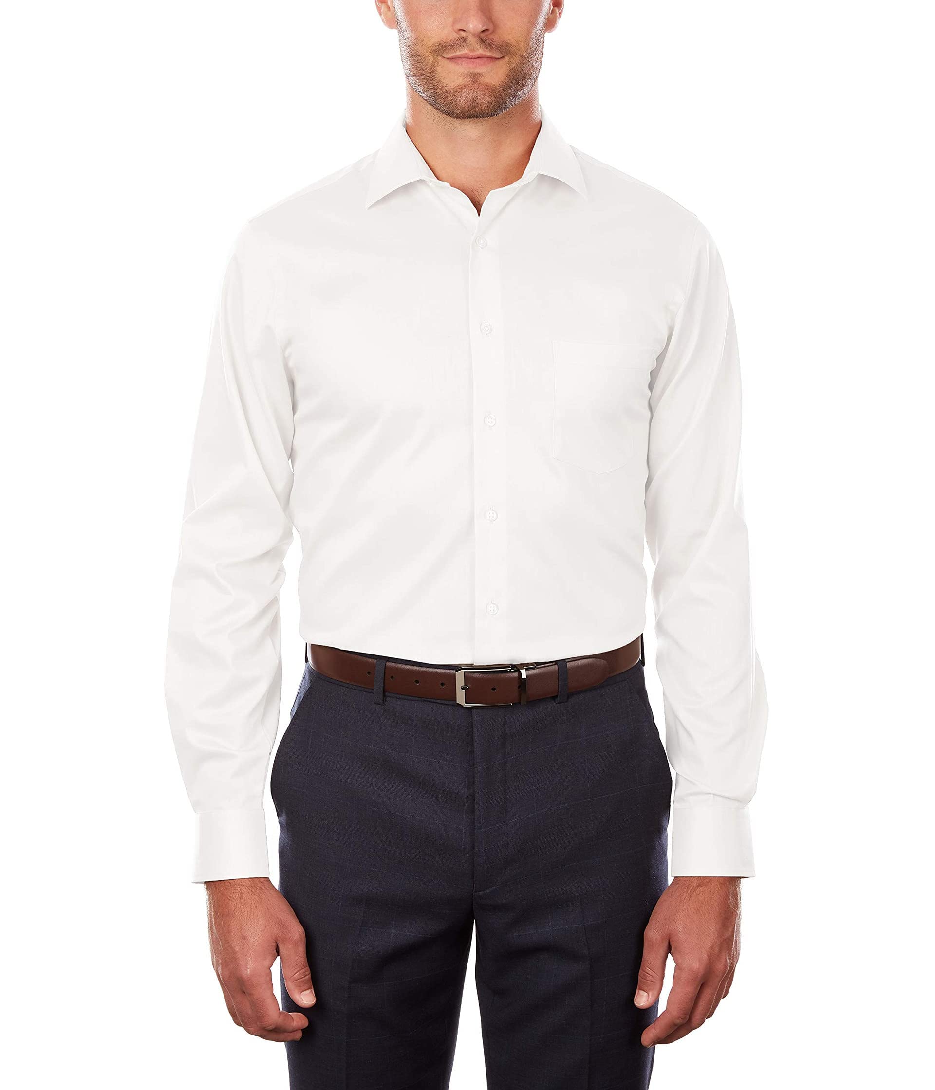 Van Heusen Men's Regular Fit Flex Collar Stretch Dress Shirt - Comfortable Business & Office Wear for Professional Occasions