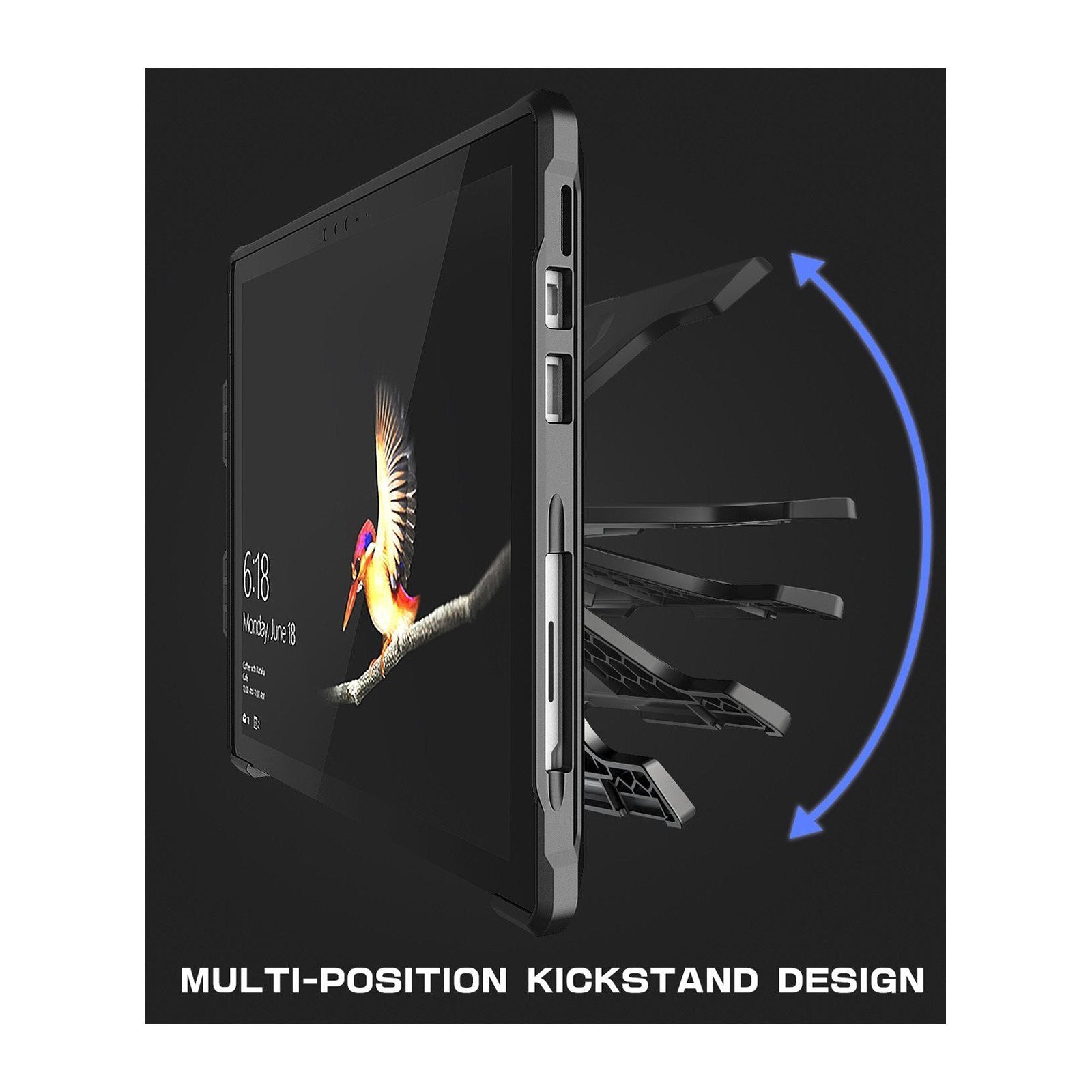 Microsoft Surface Pro Unicorn Beetle PRO Rugged Protective Case - Shockproof & Durable Cover for Surface Pro (Black) - Perfect for Outdoor, Travel & Work Use