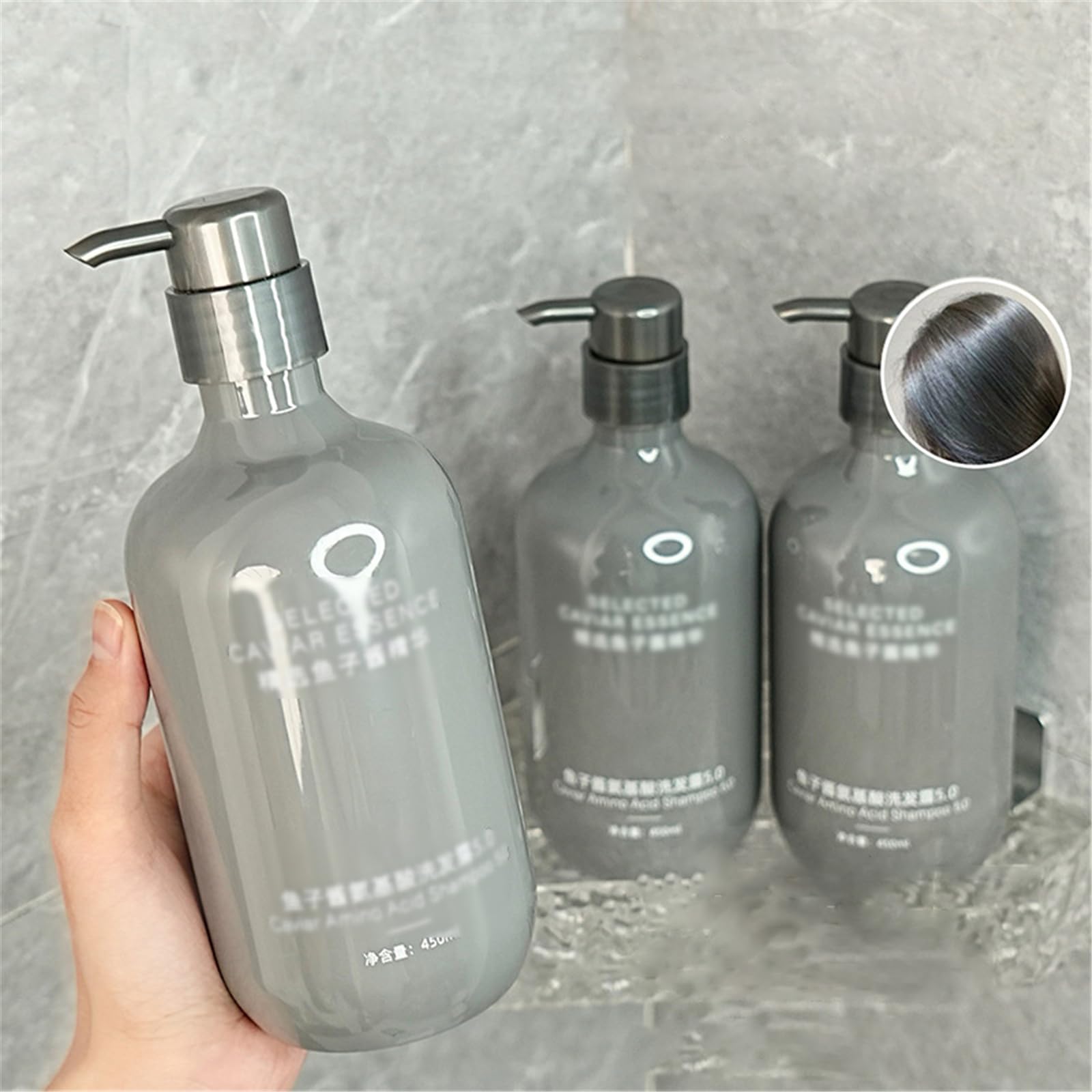 Premium Caviar Amino Acids Shampoo & Conditioner Set (450ml) - Hydrating, Smoothing & Nourishing Hair Treatment for Dry, Damaged Hair | Salon-Quality at Home | Perfect for Daily Hair Care & Post-Color Treatment