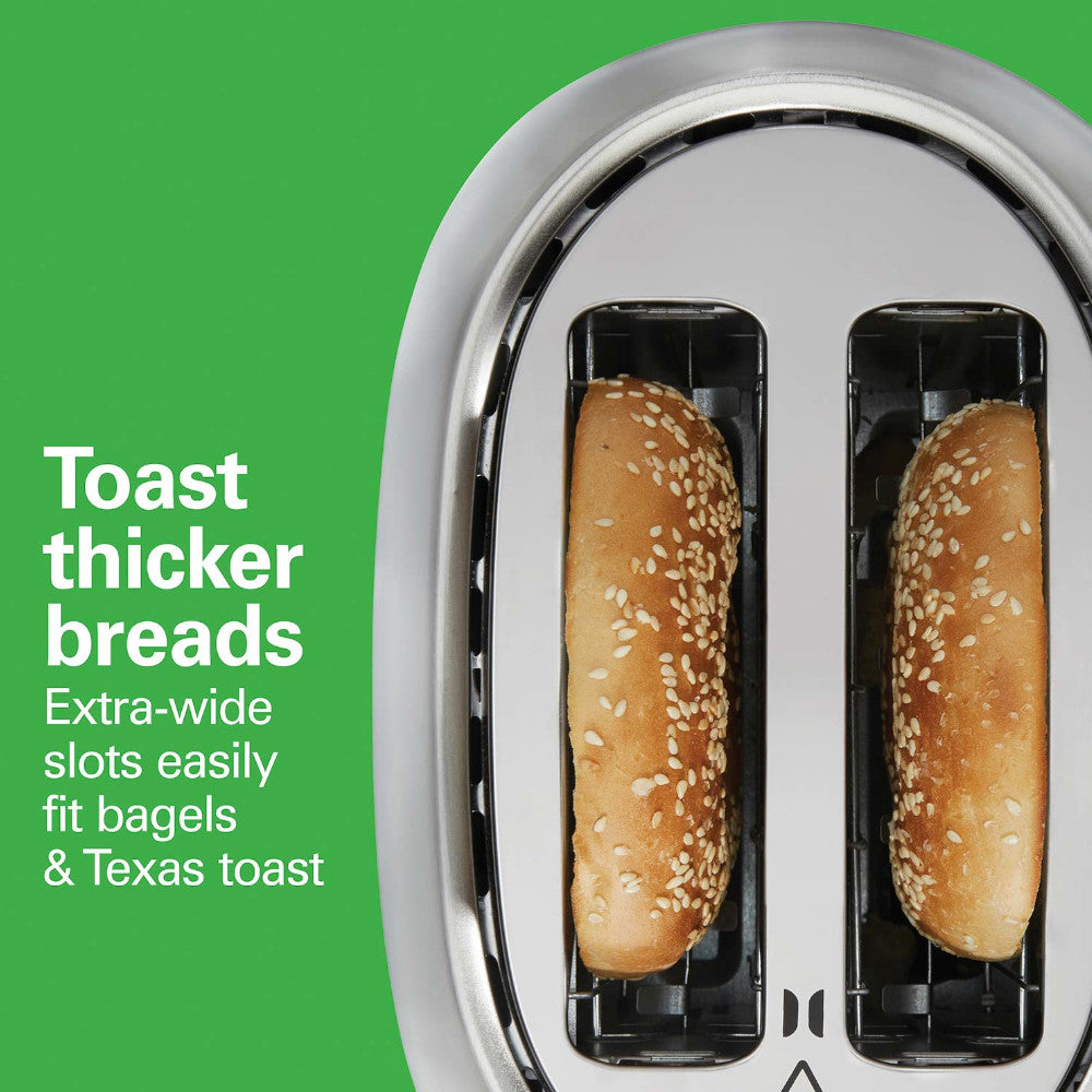 Hamilton Beach 22220 2-Slice Toaster with Sure Toast Technology - Stainless Steel Design for Even Browning - Perfect for Breakfast, Dorms, Offices & Small Kitchens