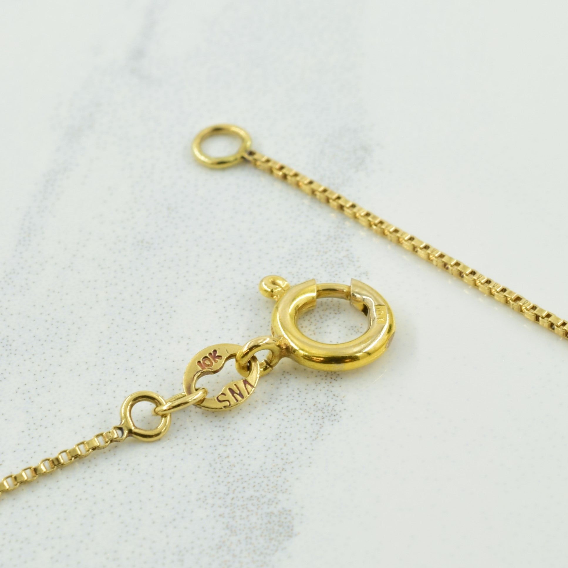 10K Yellow Gold Box Chain Necklace for Men & Women - 17.5 Inch Solid Gold Cable Link Chain - Perfect for Everyday Wear, Gifts & Special Occasions