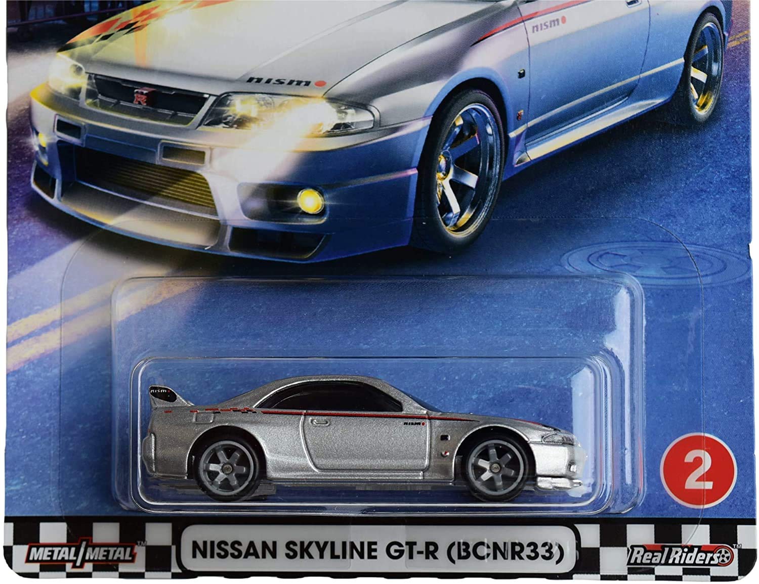 Hot Wheels Boulevard Nissan Skyline GT-R (BCNR33) Silver Diecast Car - Collectible Toy for Adults & Kids, Perfect for Display, Racing Games & Gift Giving