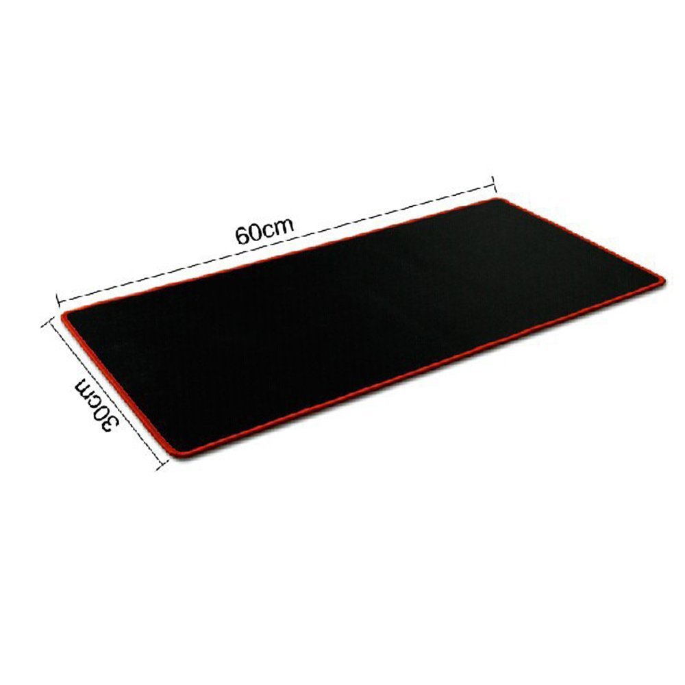 23''x12'' Large Red Gaming Mouse Pad with Non-Slip Rubber Base & Stitched Edges - Extended Cloth Mouse Mat for PC, Office, and Professional Esports (Red) - Perfect for Gaming, Work, and Computer Use