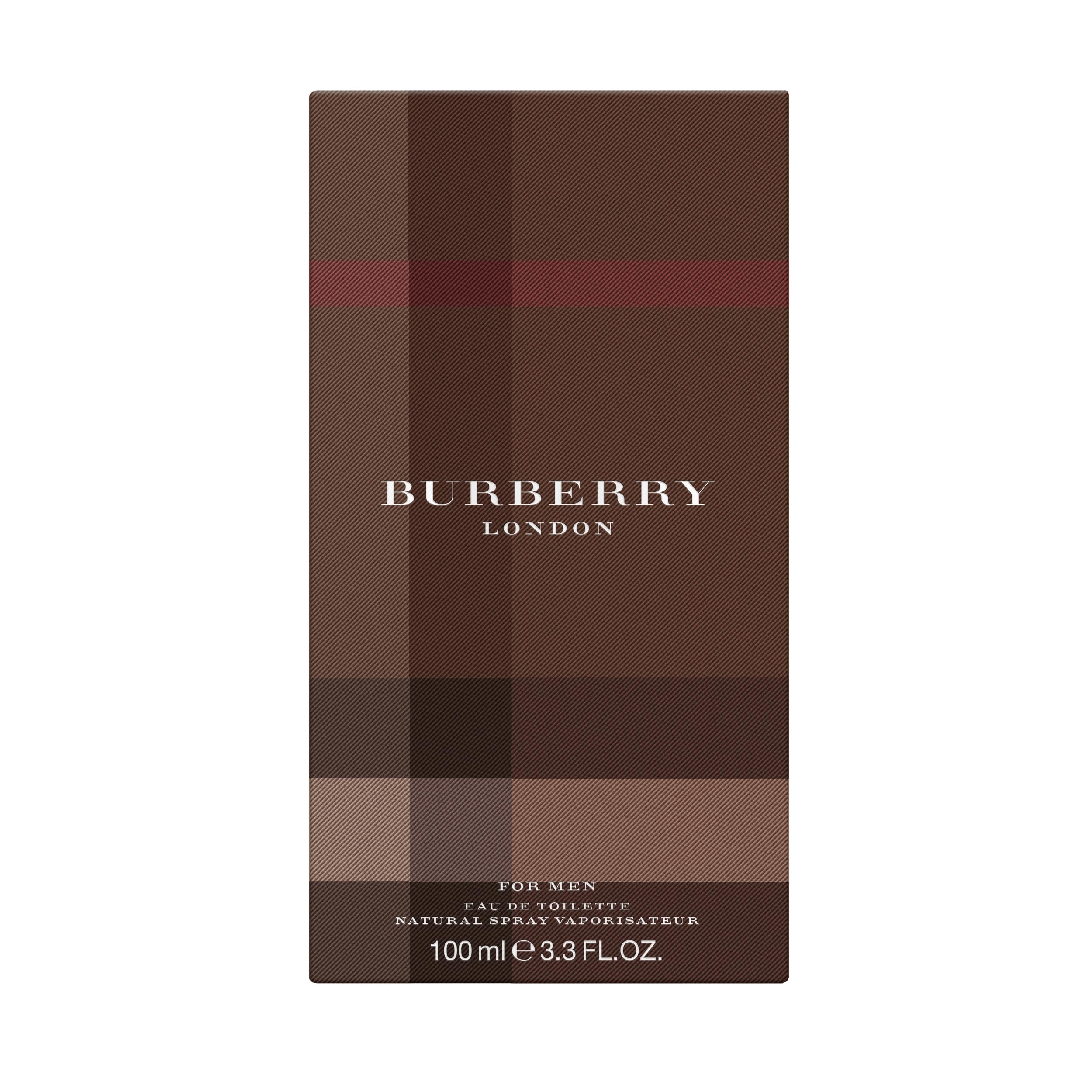 Burberry London Eau de Toilette for Men - Fougère Cologne with Bergamot, Lavender, Leather & Cinnamon Notes - Long Lasting Fragrance Spray - Perfect for Date Night, Office & Special Occasions