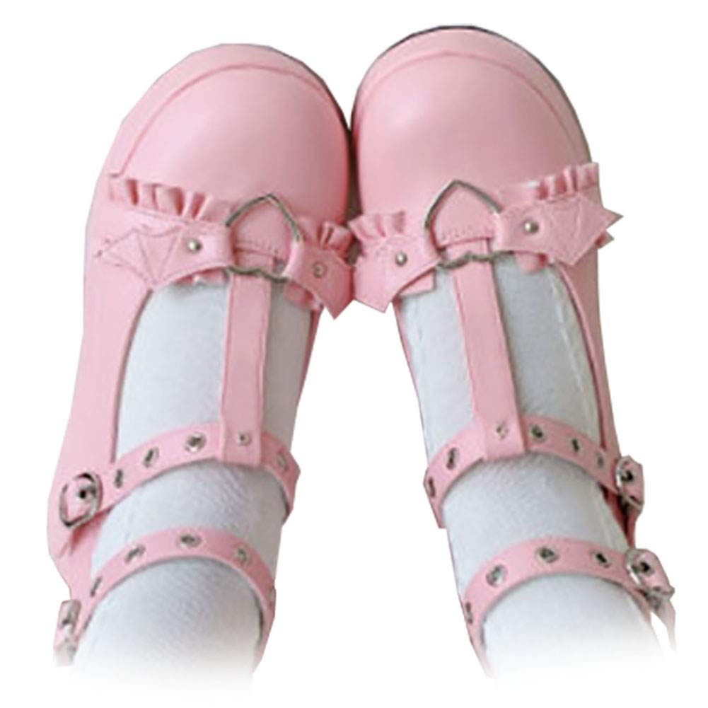VIMISAOI Women's Gothic Platform Shoes with Ankle Strap & Buckle - Cosplay Wedge Pumps Mary Janes Lolita Style Shoes for Halloween, Party & Fashion Outfits