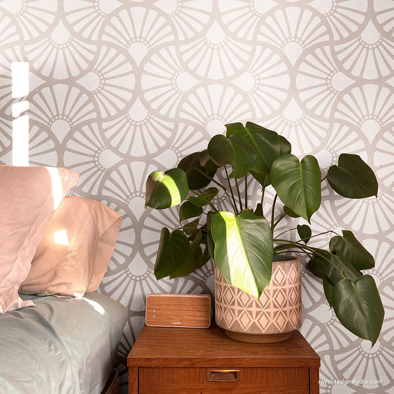 Asahi Wall Stencil - DIY Home Decor, Creative Painting Template for Walls, Furniture & Crafts - Perfect for Bedroom, Nursery, Living Room & Accent Walls