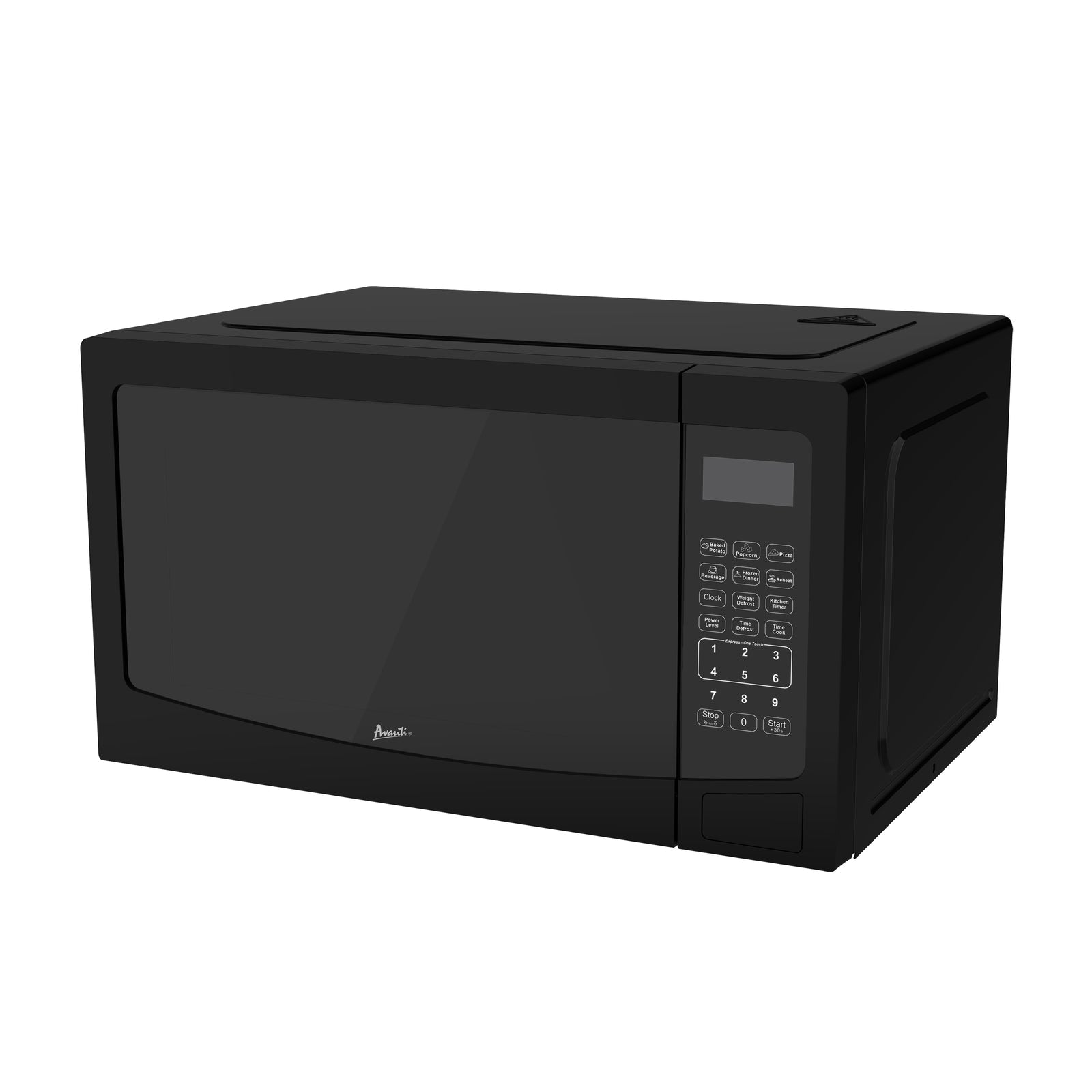 Avanti 1.1 Cu. Ft. Compact Microwave Oven - Black Countertop Microwave with 1100W Power, 10 Power Levels, Child Safety Lock - Perfect for Dorms, Apartments & Small Kitchens