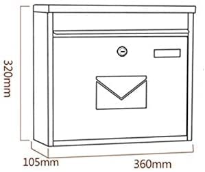 Wall Mounted Metal Mailbox with Keys - Rustproof Outdoor Mail Box for House, Apartment & PO Box - Secure Mail Storage for Home, Office & Commercial Buildings
