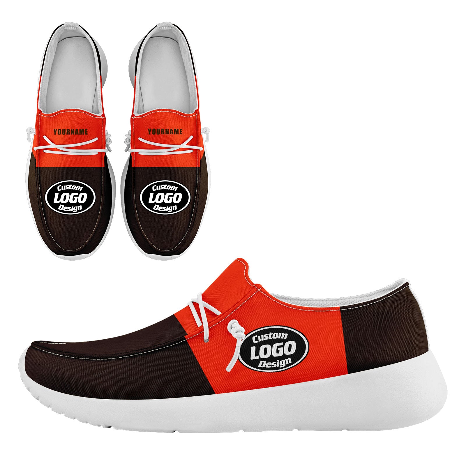 Custom Cleveland Browns Orange Sneakers - Personalized NFL Team Shoes for Men & Women - Perfect for Game Day, Sports Events & Fan Gear Collection