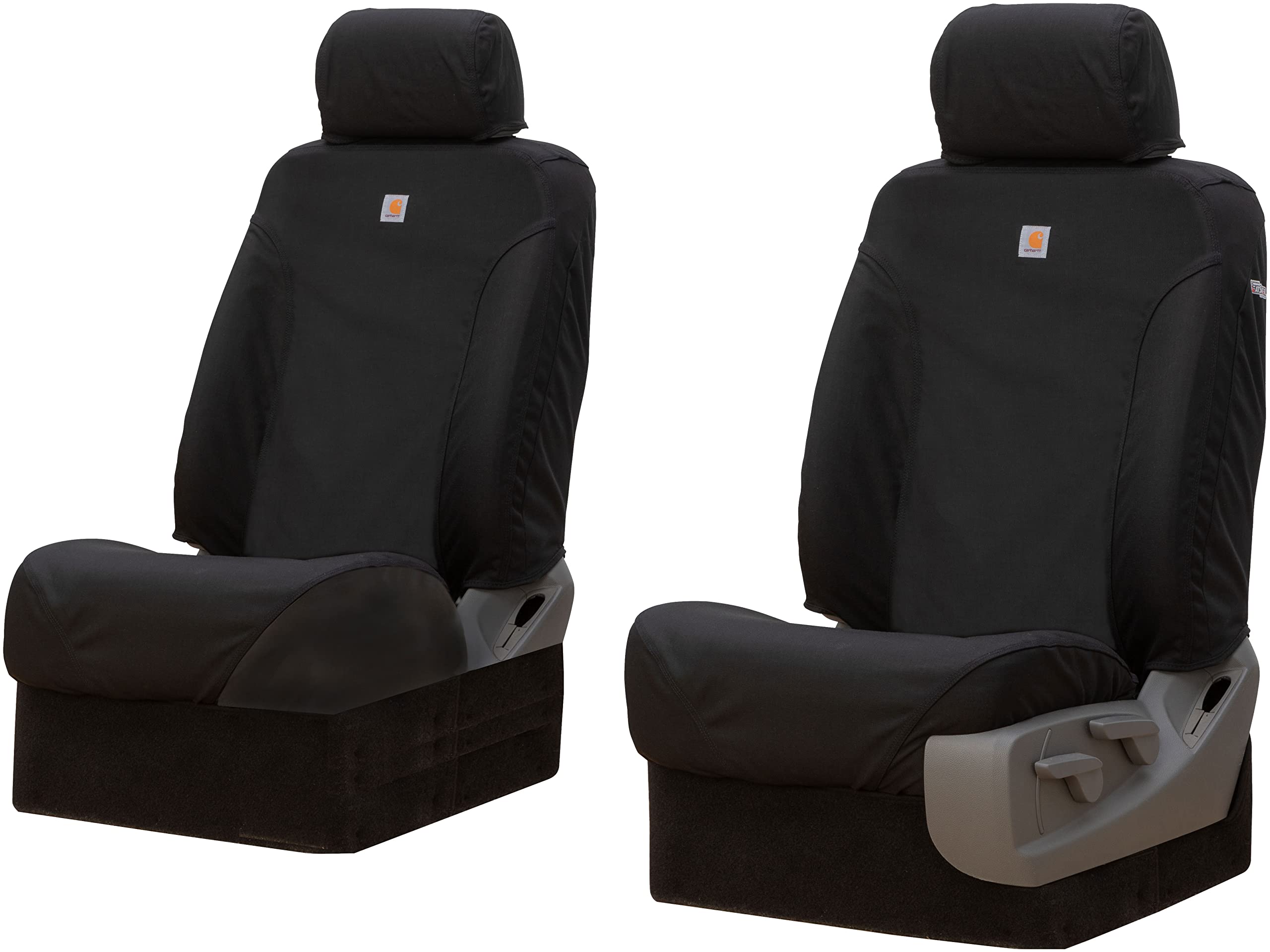 Covercraft Carhartt Super Dux Custom Seat Covers for 2015-2022 Chevy Colorado & GMC Canyon - Heavy Duty Bucket Seat Protection (Black) | Perfect for Truck Owners, Off-Road Adventures & Work Commutes