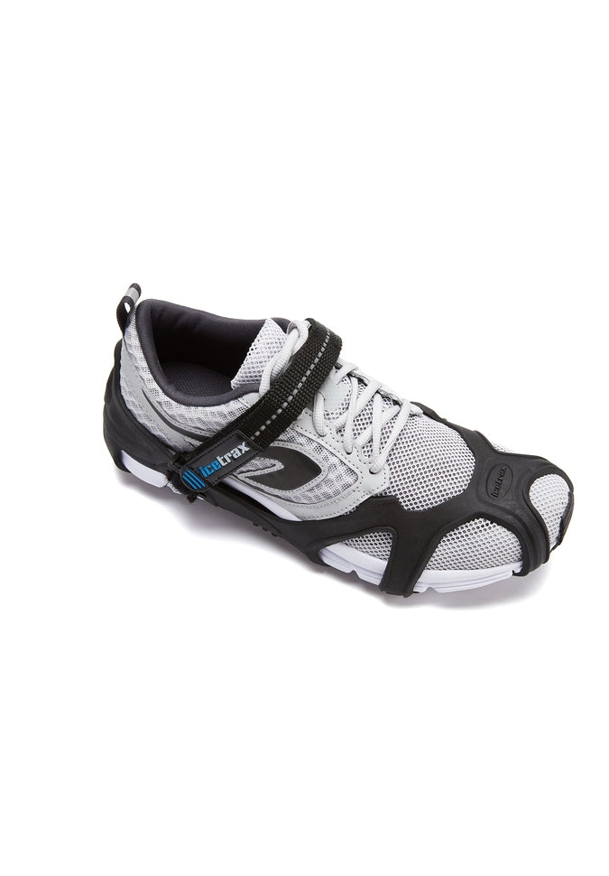 Icetrax V3 Tungsten Ice Cleats with Adjustable Velcro Straps - Secure Traction for Hiking, Running & Winter Sports