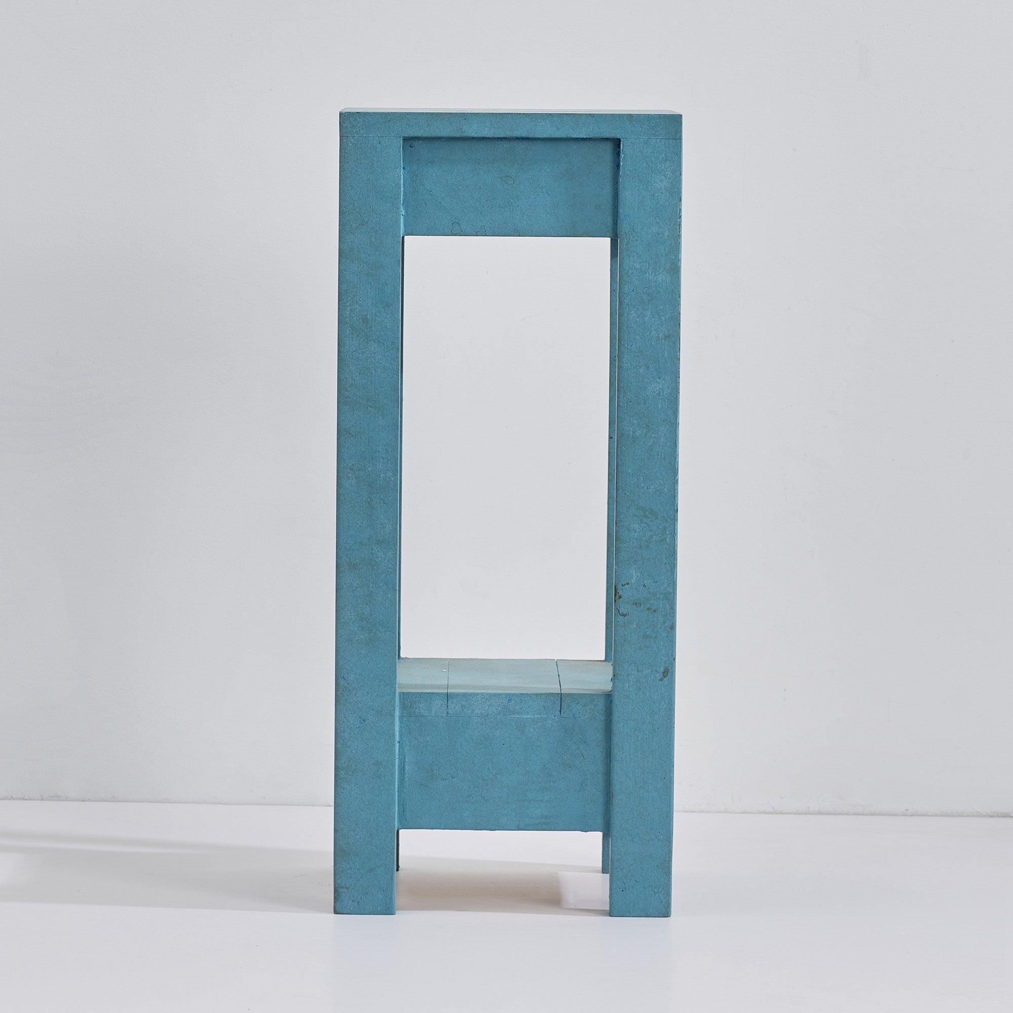 Modern Blue Rectangle Wood Side Table - Nightstand, End Table for Living Room, Bedroom & Office - Stylish & Functional Home Decor