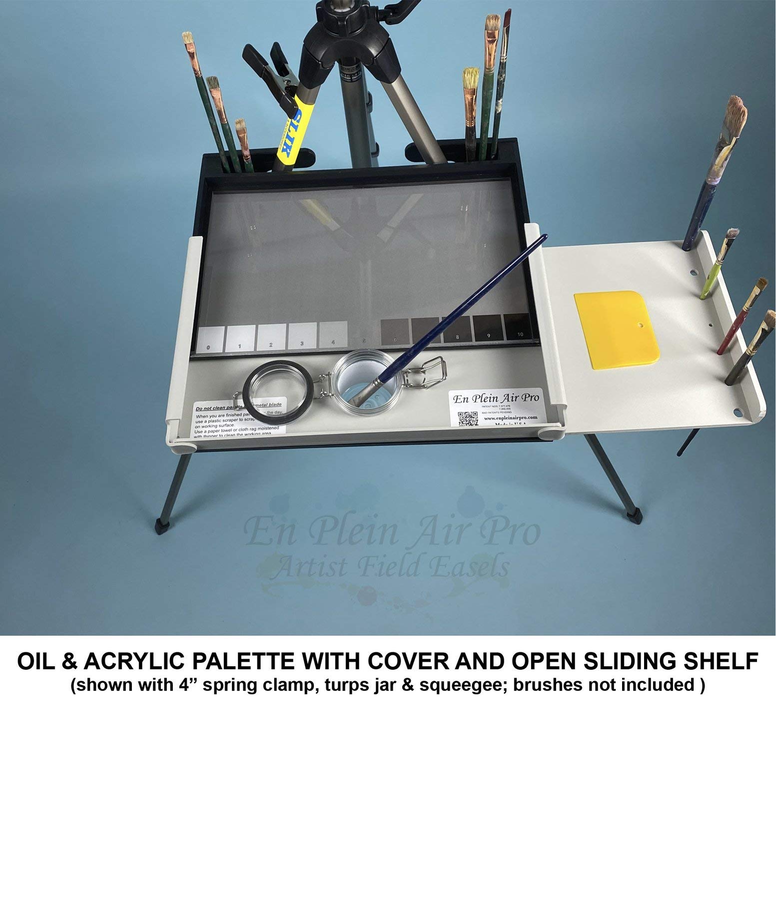 Professional En Plein Air Pro Artist Easel - Adjustable Oil & Acrylic Painting Stand with Sliding Shelf - Perfect for Outdoor Landscape, Studio & Classroom Art Projects