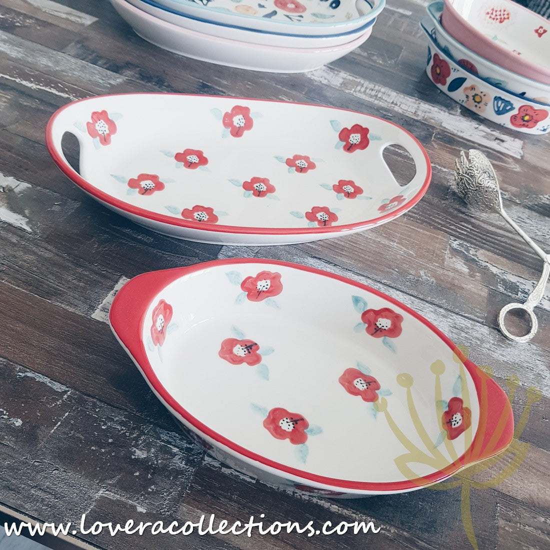 Handmade Pink Blossom Oval Ceramic Baking Dish - 12 Inch Porcelain Casserole Pan for Oven, Microwave & Dishwasher | Perfect for Casseroles, Lasagna, Desserts & Holiday Baking