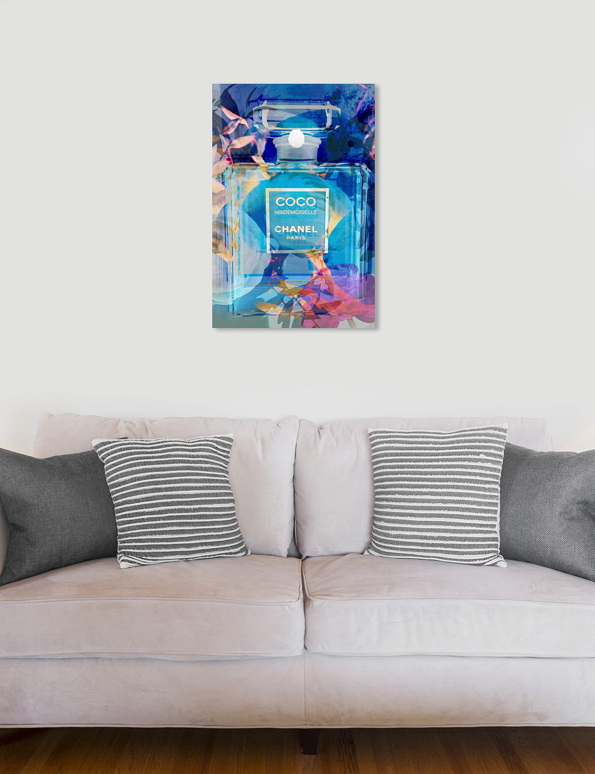 Oliver Gal 'Circe Perfume' Blue Fashion Wall Art Print - Premium Canvas 20