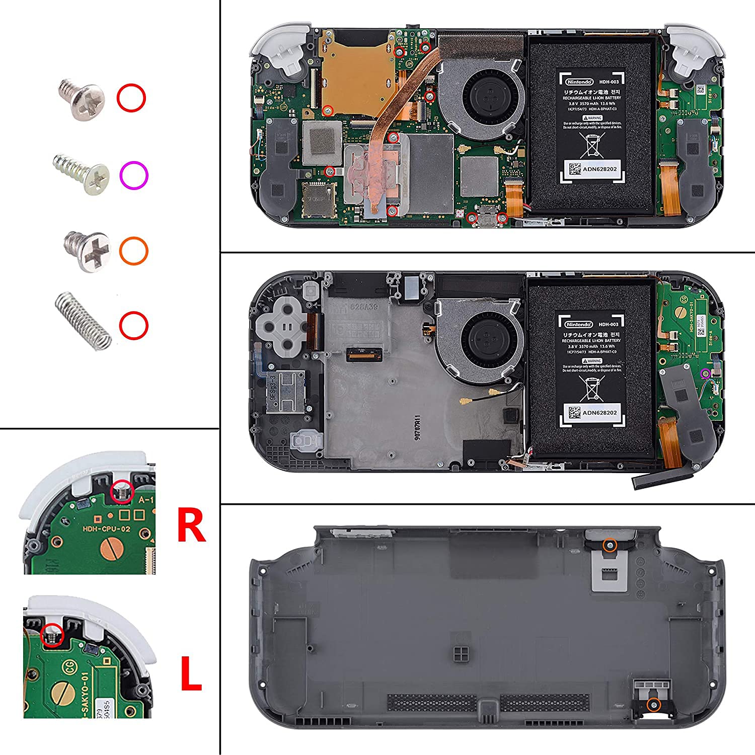 eXtremeRate Chameleon Green Purple Glossy Replacement Buttons for Nintendo Switch Lite - Full Set ABXY, D-Pad, Triggers & Tools - DIY Repair Kit for Gaming Enthusiasts | Perfect for Customizing & Enhancing Your Switch Lite Experience