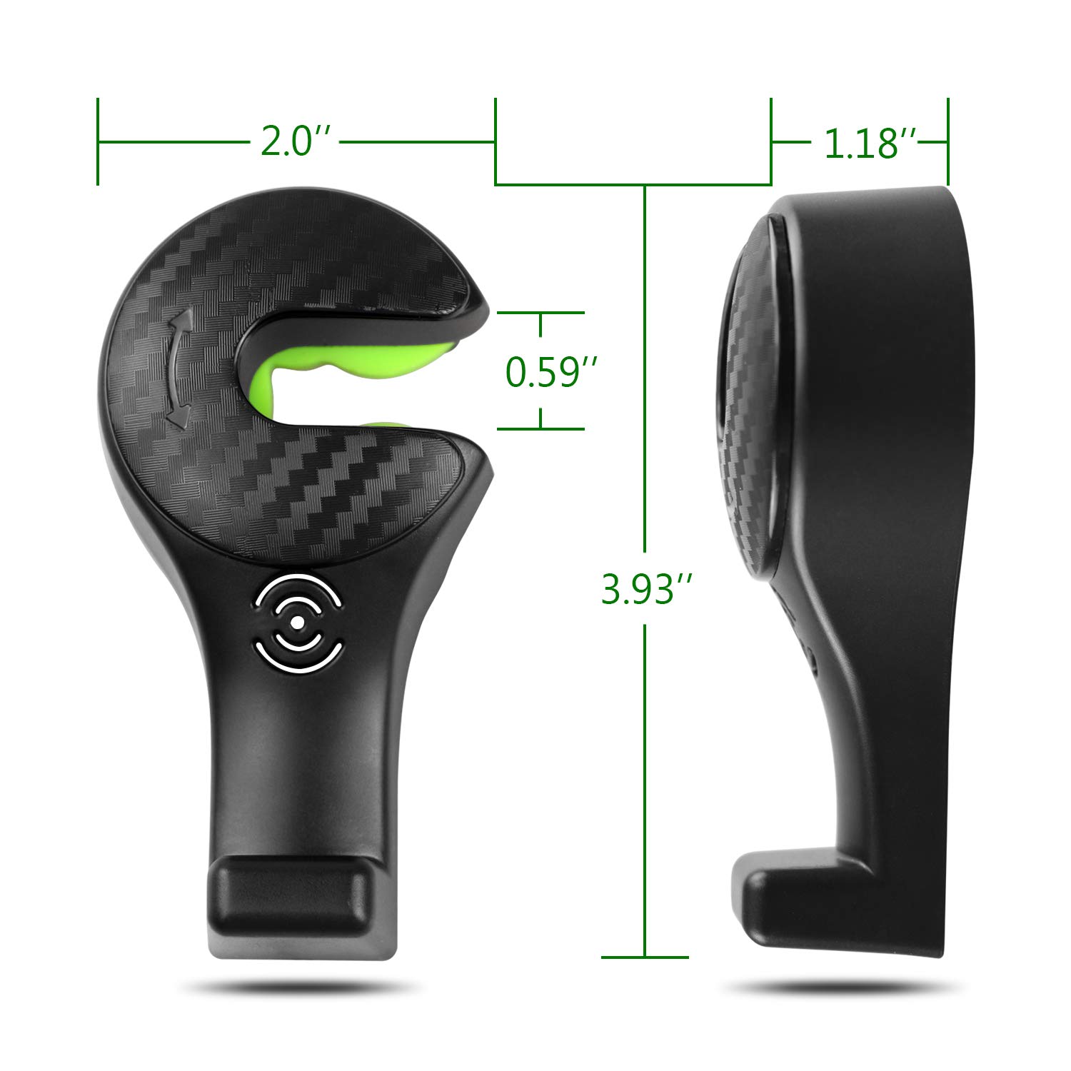 4 Pack Car Headrest Hooks with Locking Design - Heavy Duty Universal Vehicle Organizer for Back Seat, Perfect for Hanging Bags, Purses, Clothes & Groceries - Black - Ideal for Road Trips, Shopping & Daily Commute