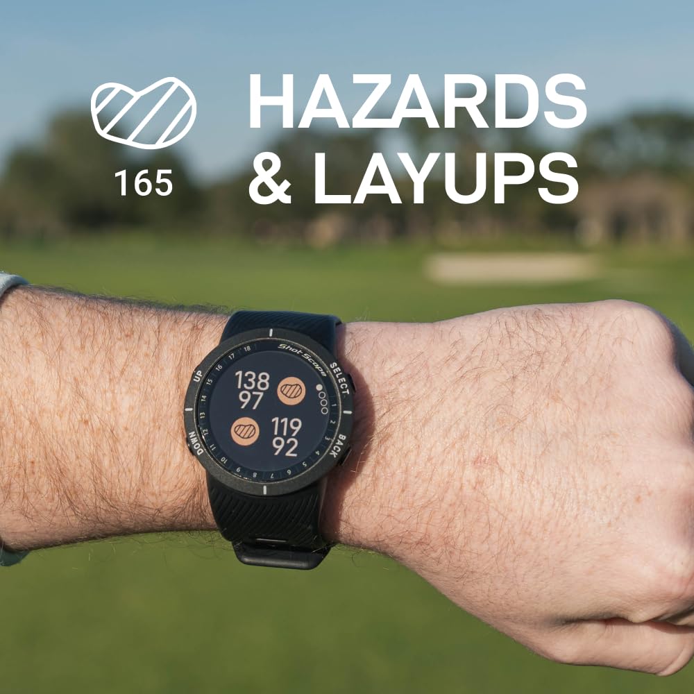Shot Scope V5 Golf GPS Watch - Accurate Rangefinder & Performance Tracker for Golfers | Perfect for Course Play & Practice Sessions