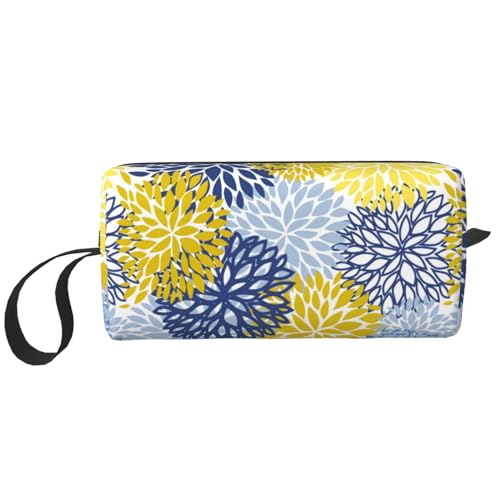 Blue Yellow Flower Abstract Floral