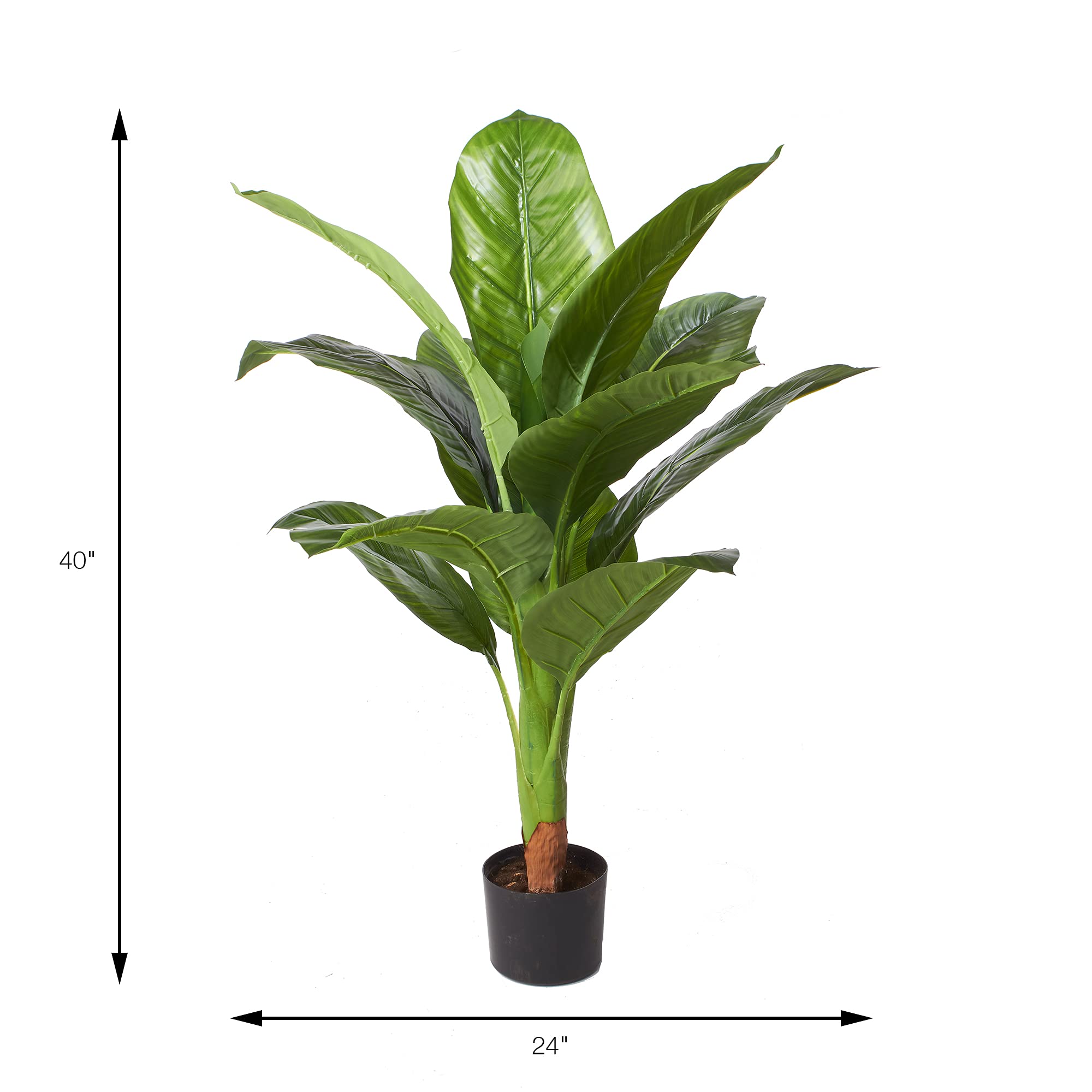 Premium Artificial Spathiphyllum Peace Lily Plant in Pot - Realistic Faux Tropical Houseplant for Home & Office Decor - Perfect Housewarming Gift (22