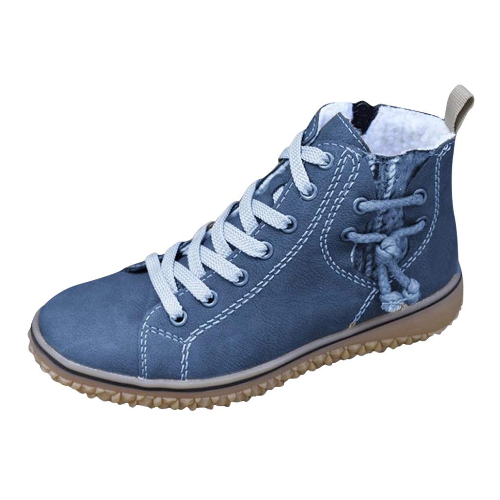 Vedolay Women's Winter Boots - Ankle Boots, Plus Size Casual Flat Shoes with Wedge Heel, Sneaker Boots for Women | Perfect for Winter Outfits, Office Wear & Casual Street Style