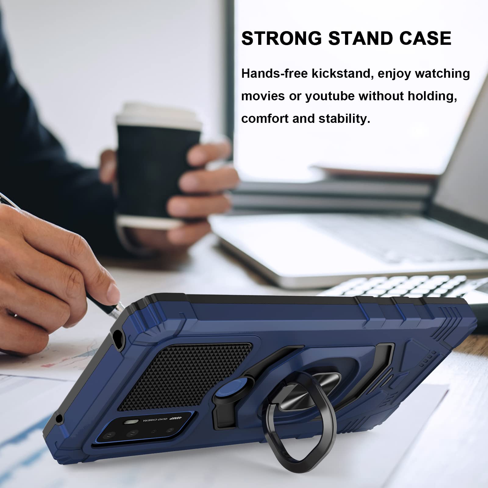 Ailiber Heavy Duty Magnetic Phone Case with Screen Protector & Kickstand for AT&T Radiant Max 5G 6.8